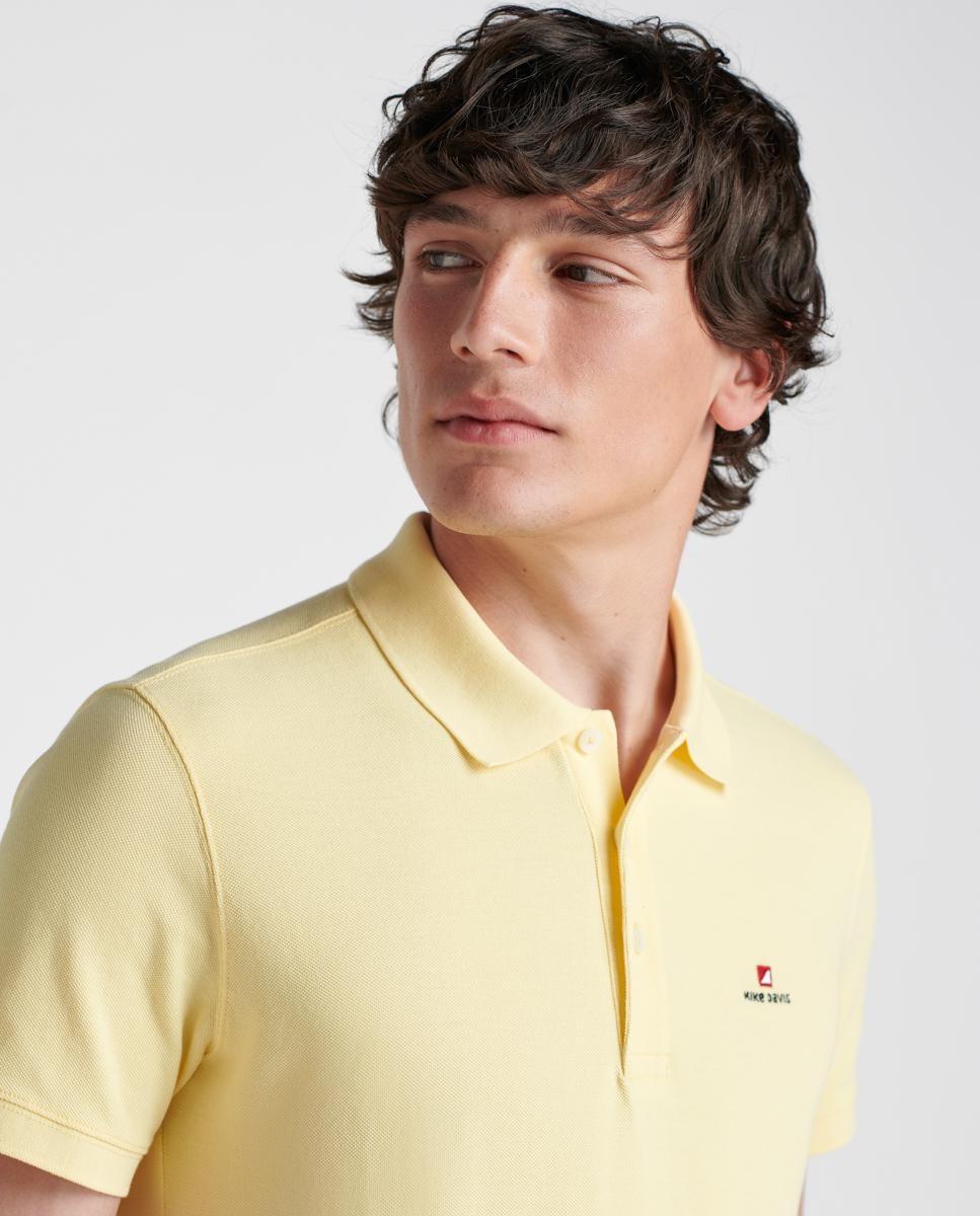 Polo Piquet Essential - Slim Amarelo-3