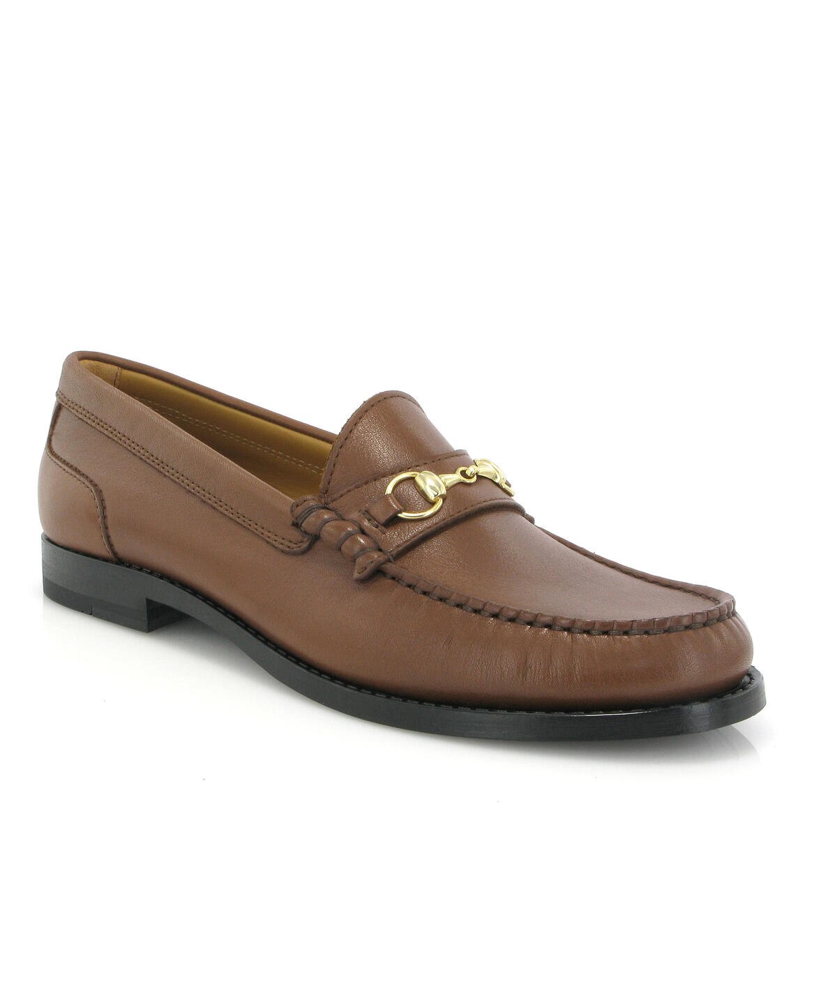 Loafers Sarah em Pele com Aplicação Camel-2