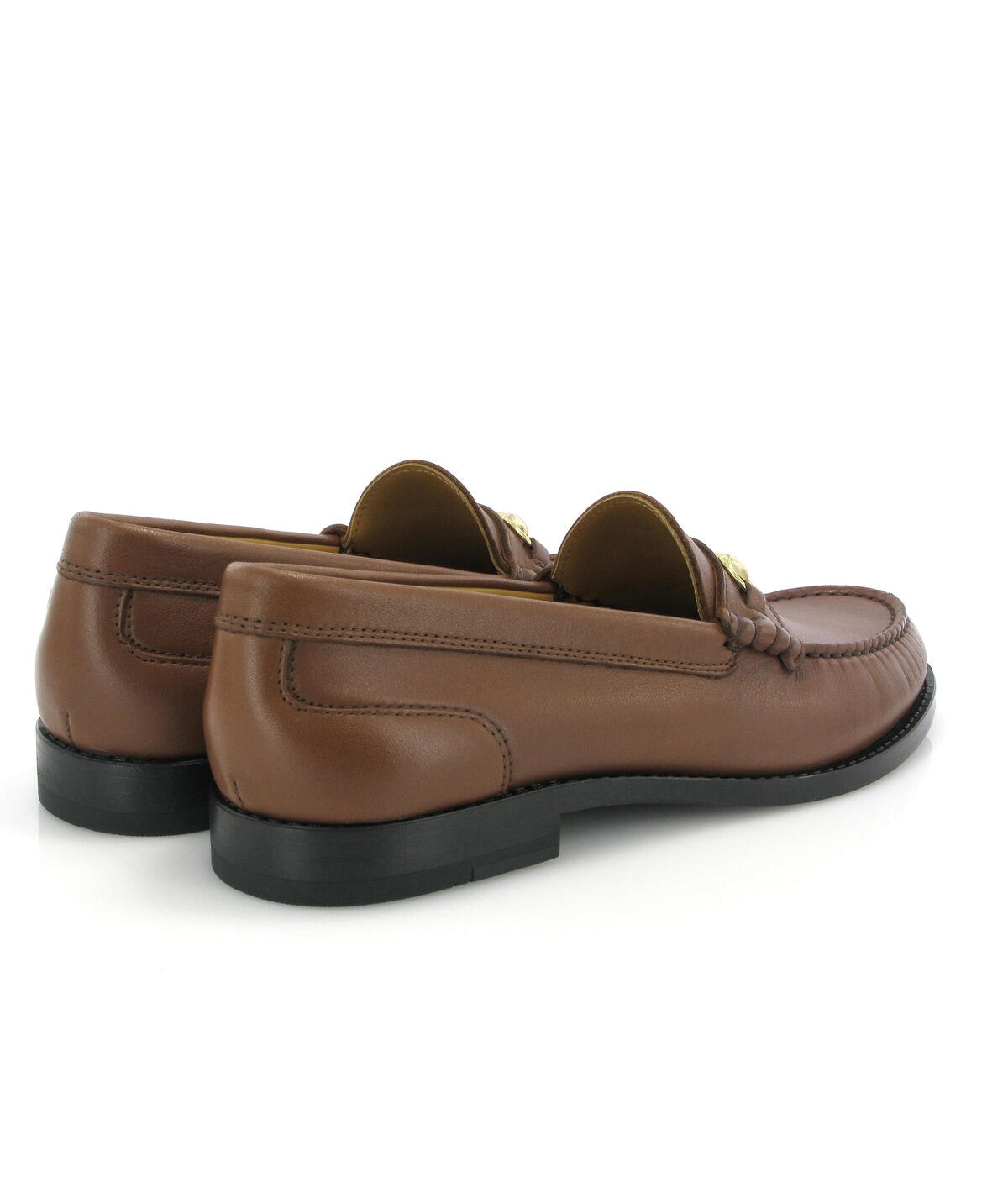 Loafers Sarah em Pele com Aplicação Camel-4