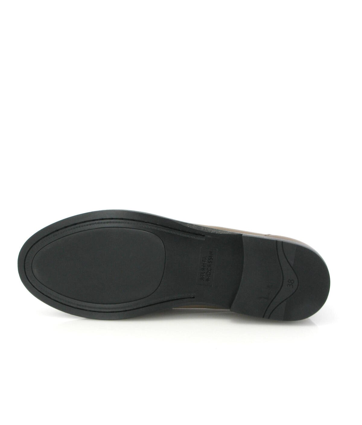 Loafers Sarah em Pele com Borlas Castanho-claro-6