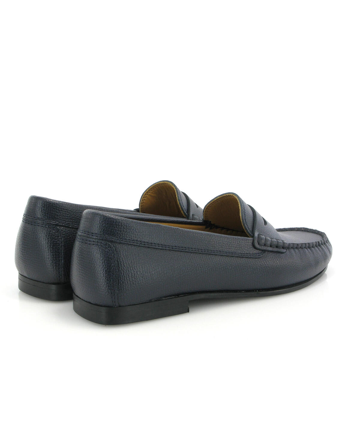 Loafers Yoki em Pele Gravada Azul-marinho-4