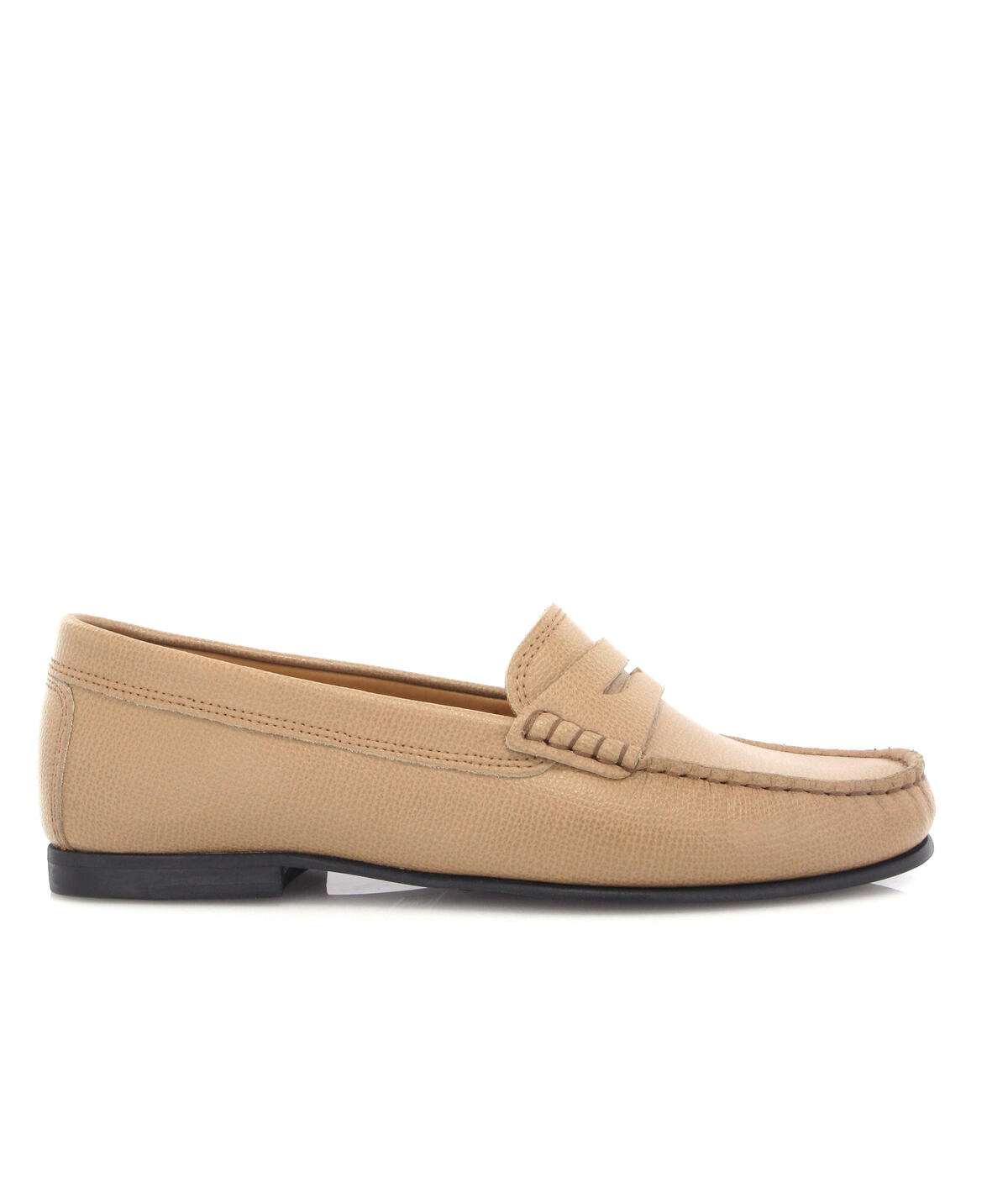 Loafers Yoki em Pele Gravada Bege-1