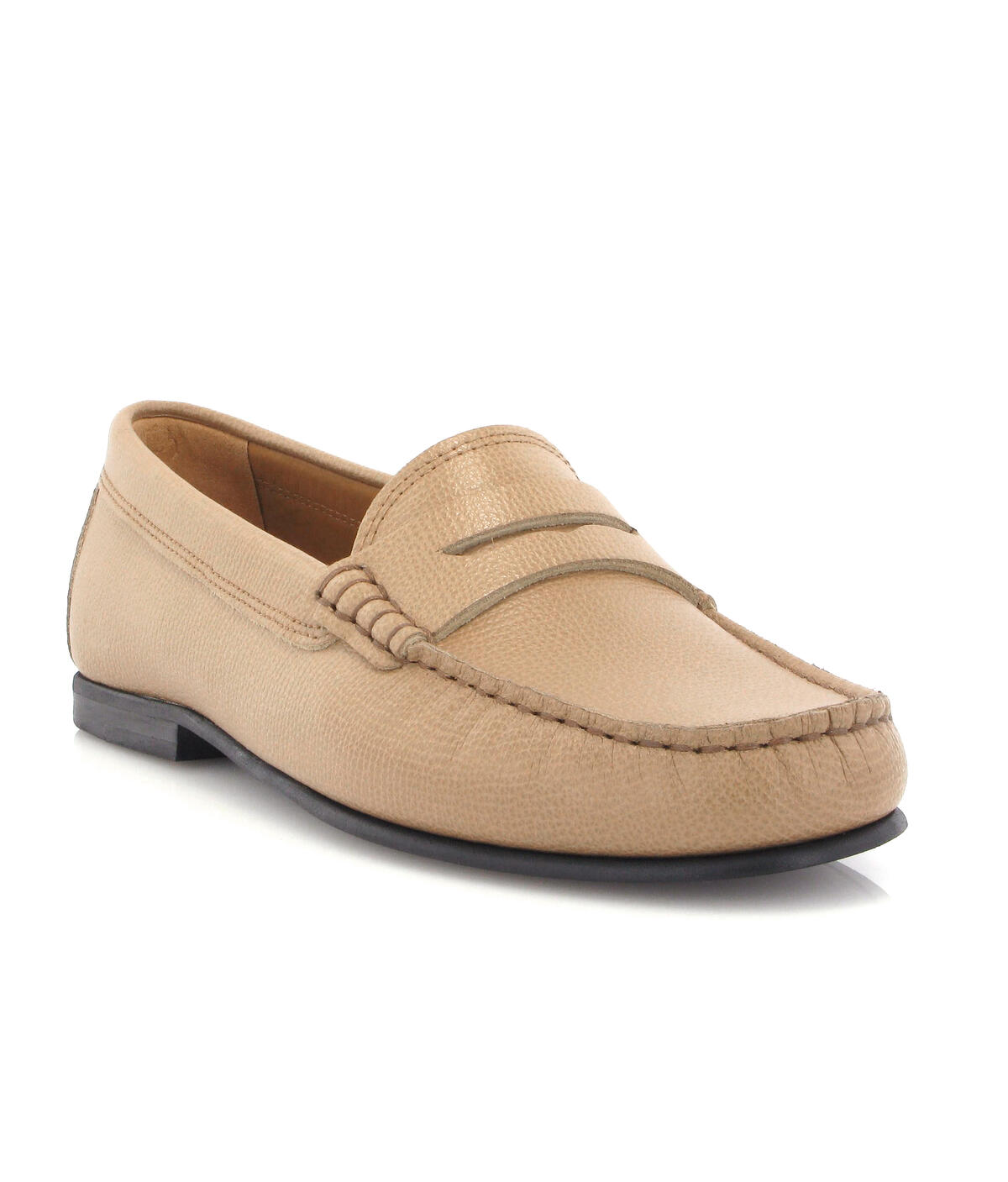 Loafers Yoki em Pele Gravada Bege-2