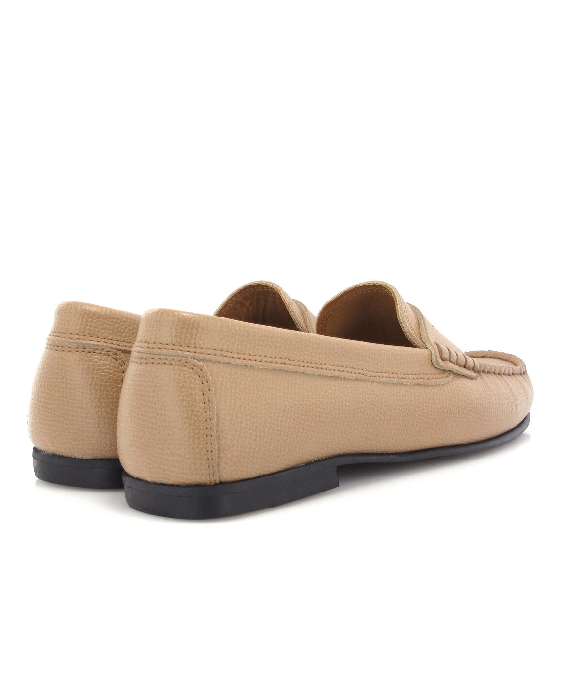 Loafers Yoki em Pele Gravada Bege-4