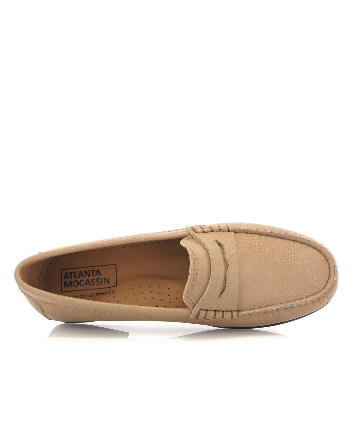 Loafers Yoki em Pele Gravada Bege-5