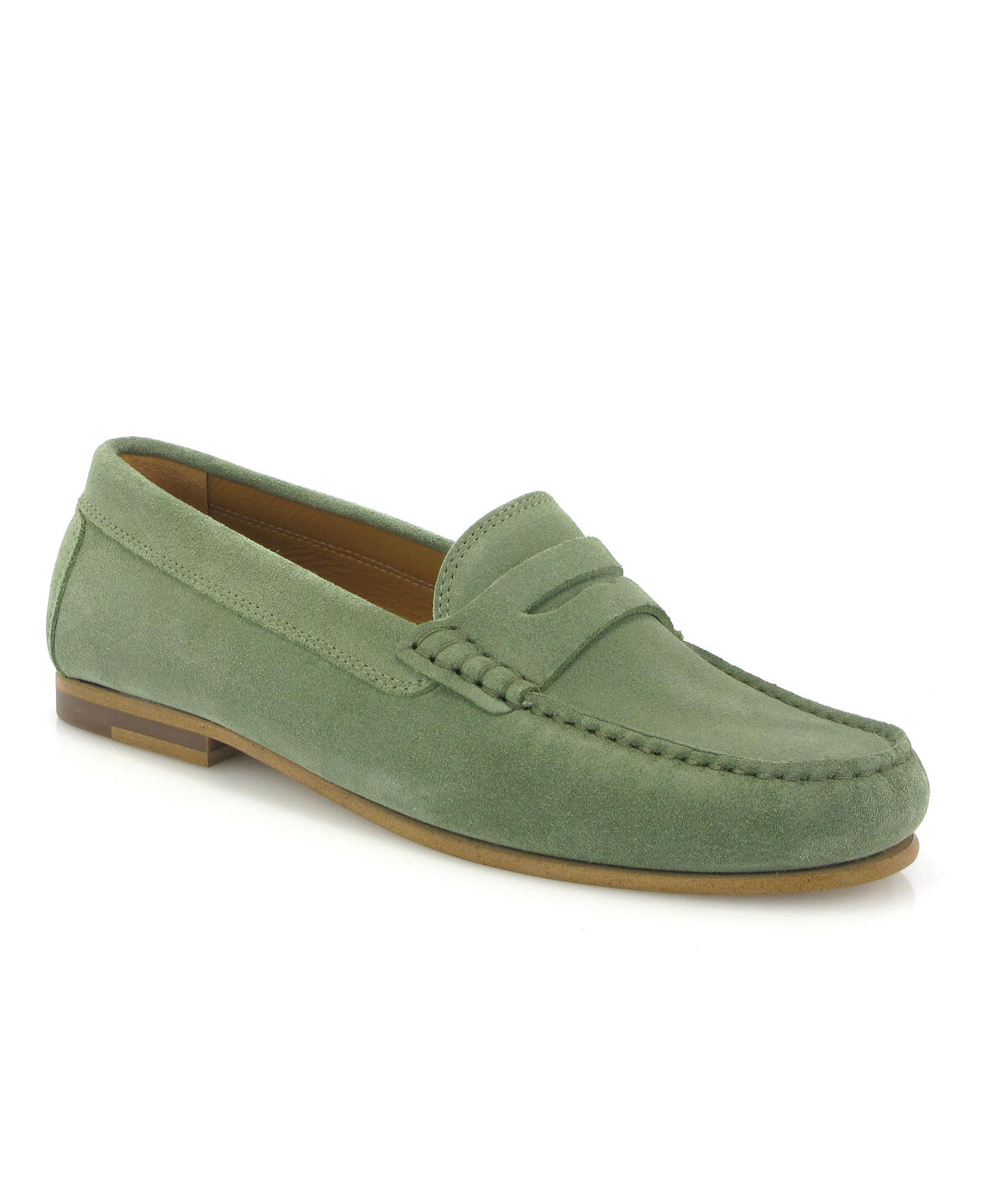 Loafers Yoki em Camurça Verde-militar-2