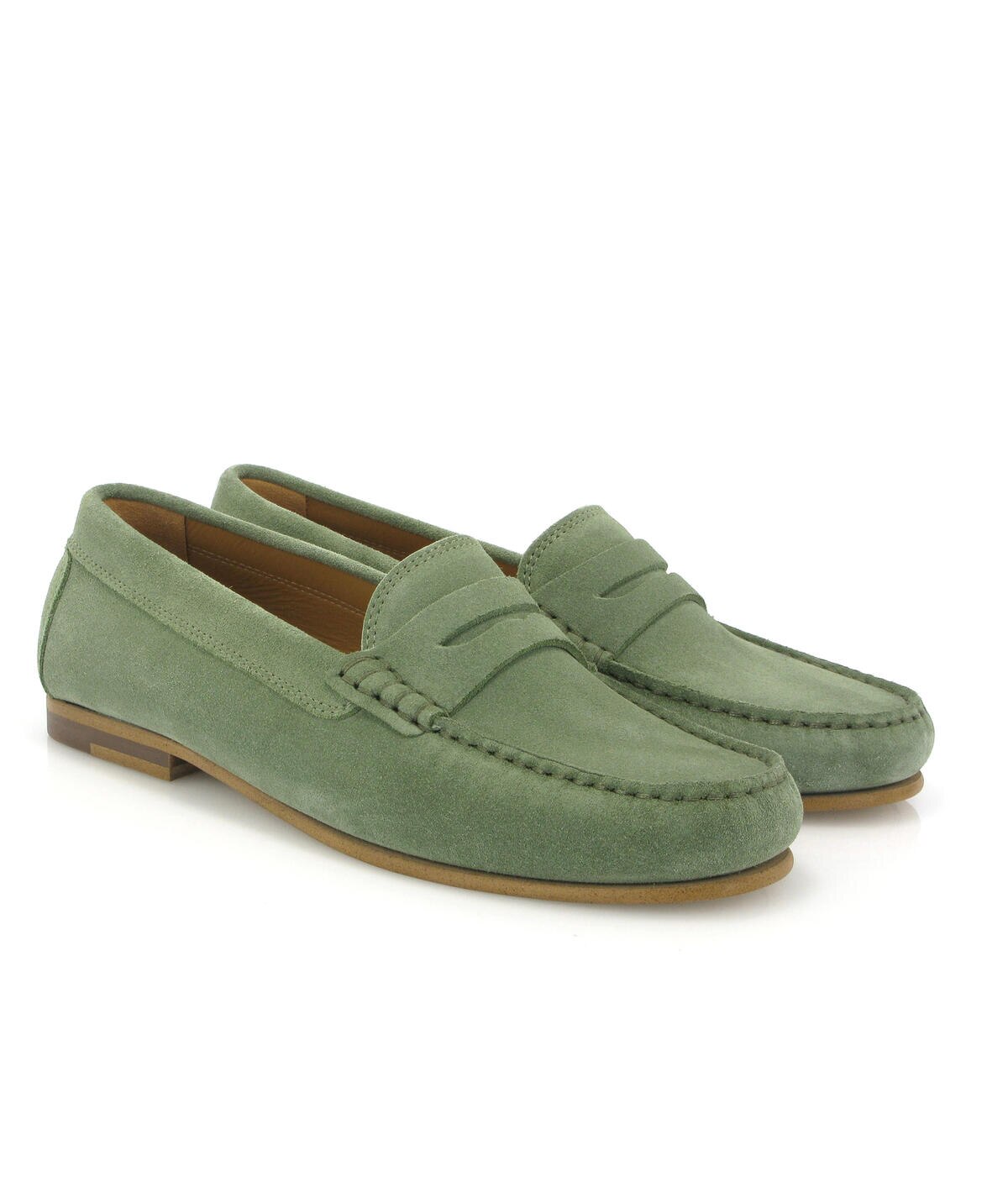 Loafers Yoki em Camurça Verde-militar-3