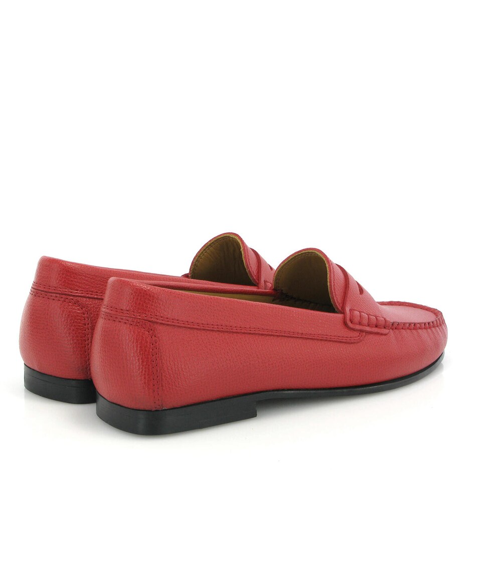 Loafers Yoki em Pele Gravada Vermelho-4