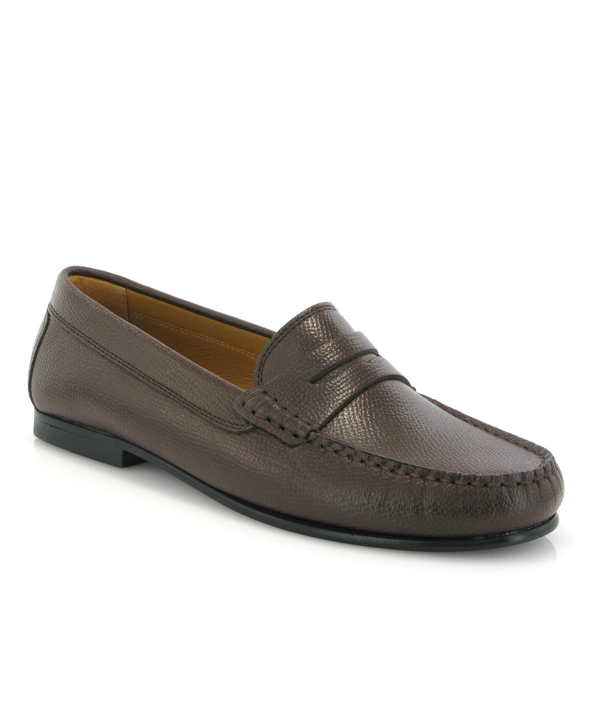 Loafers Yoki em Pele Gravada Castanho-escuro-2