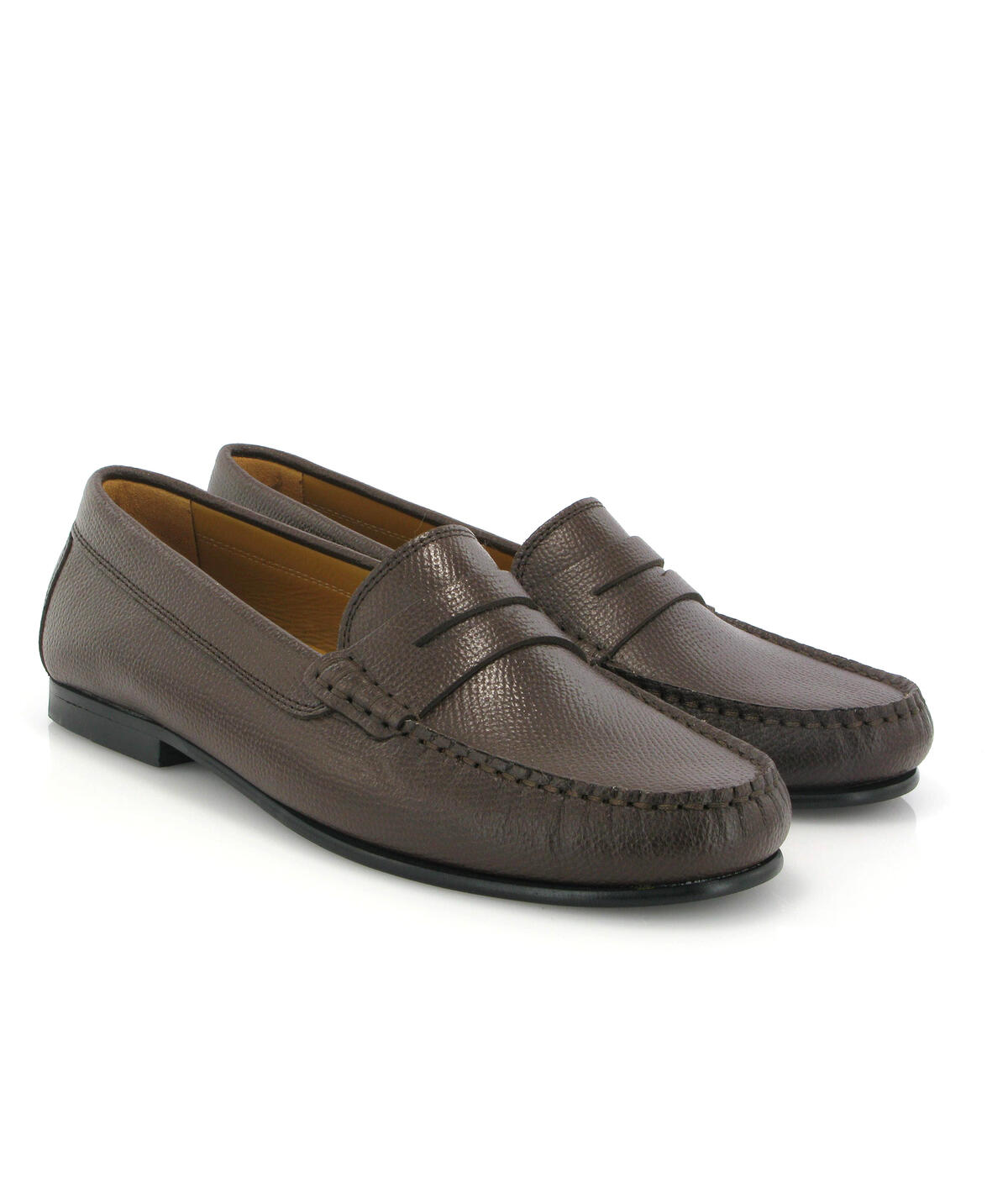 Loafers Yoki em Pele Gravada Castanho-escuro-3