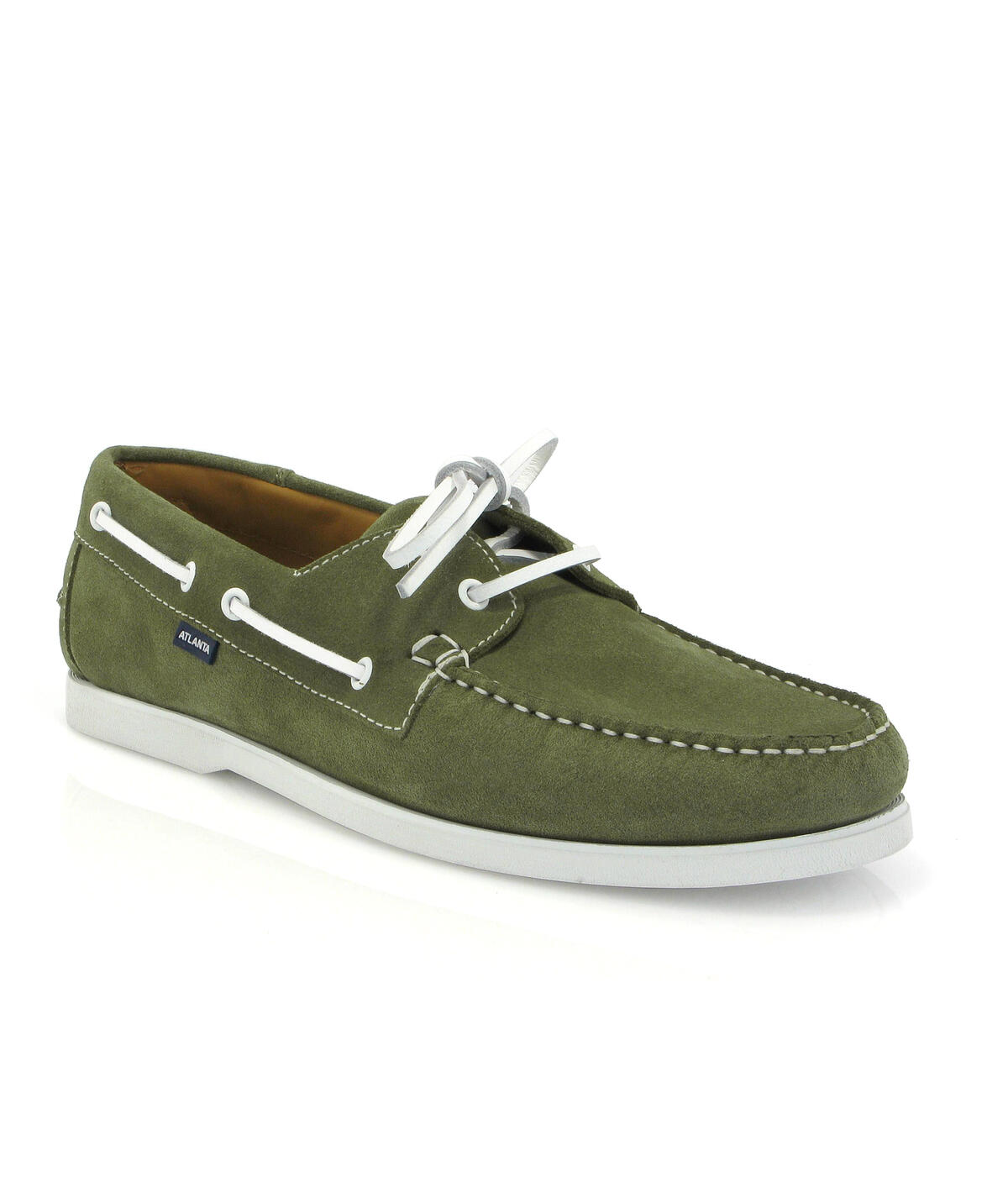 Sapatos de Vela em Camurça Verde-militar-2