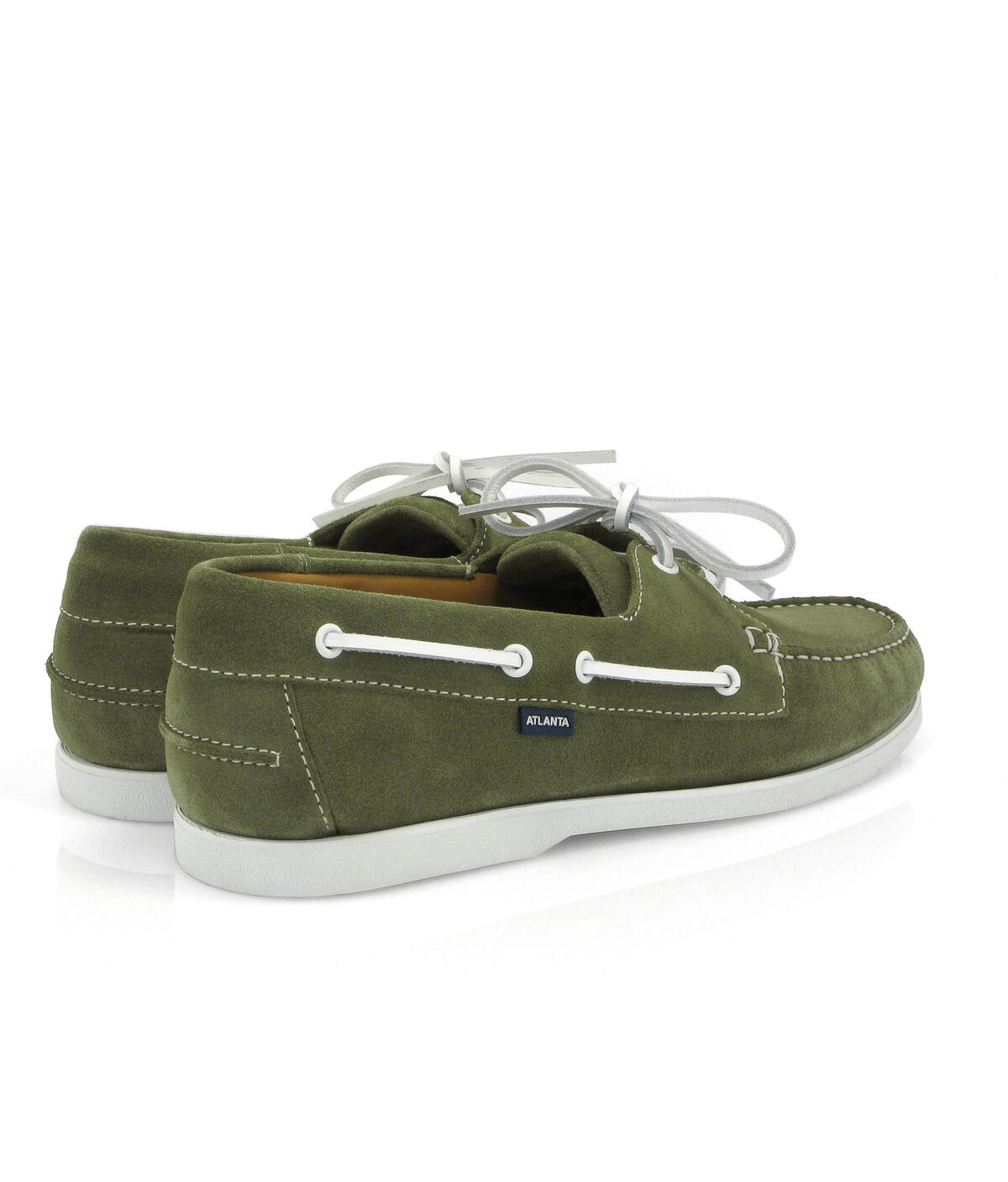 Sapatos de Vela em Camurça Verde-militar-4