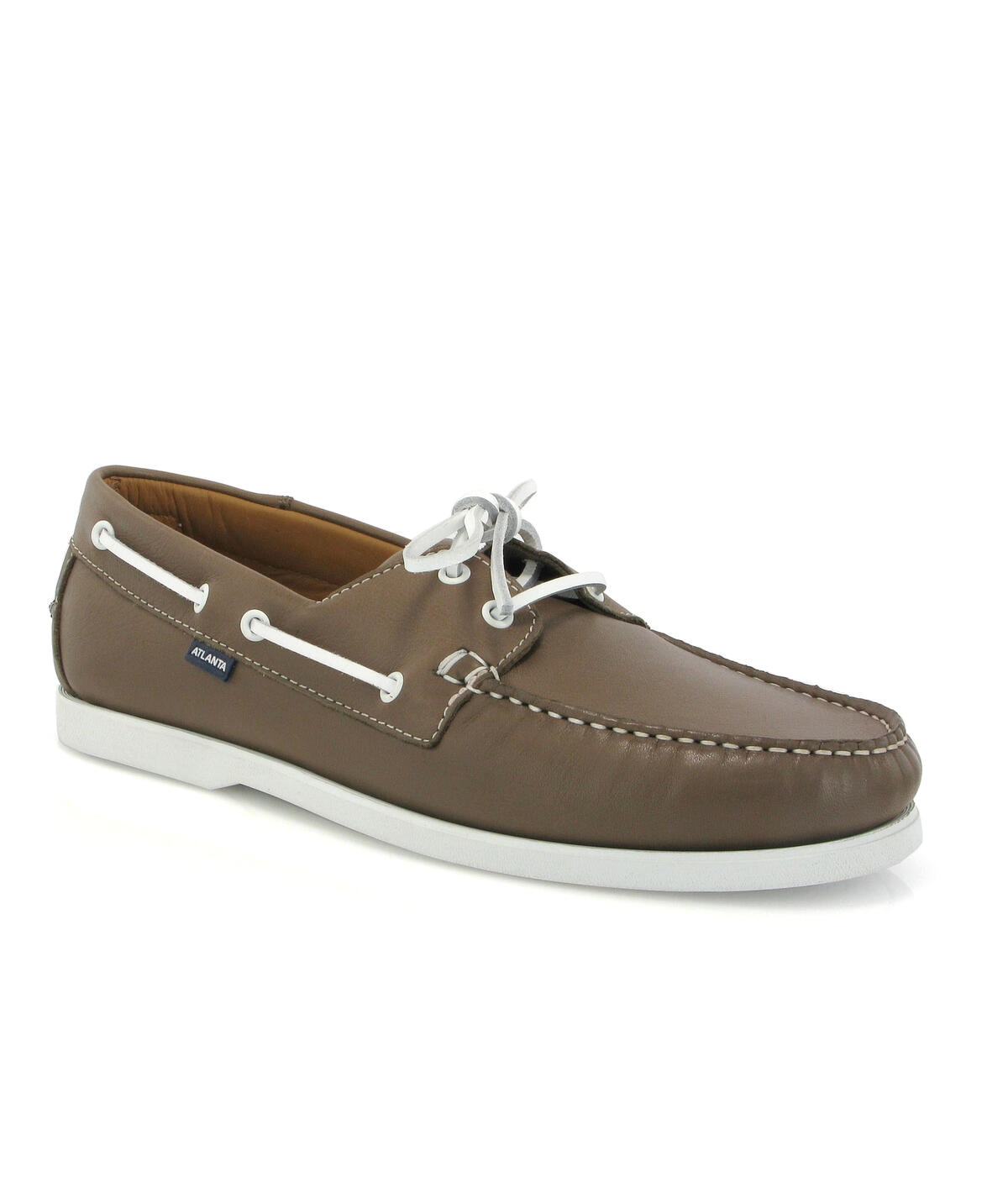 Sapatos de Vela em Pele Castanho-claro-2