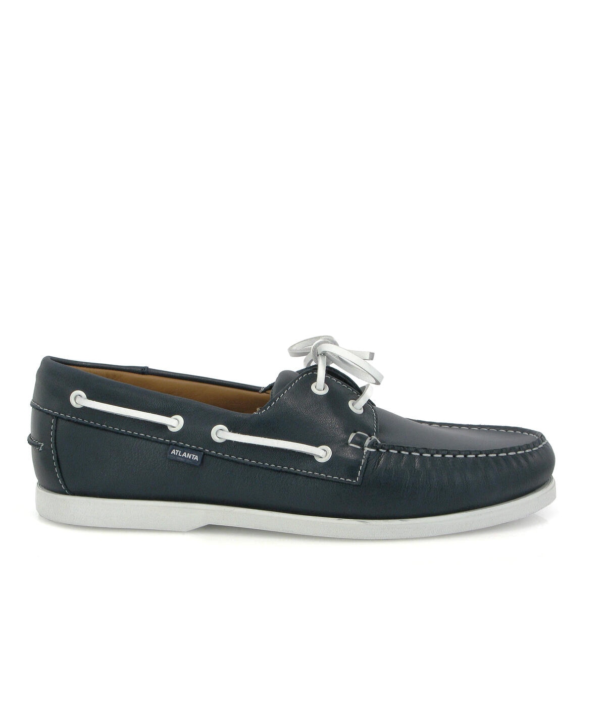 Sapatos de Vela em Pele Azul-marinho-1