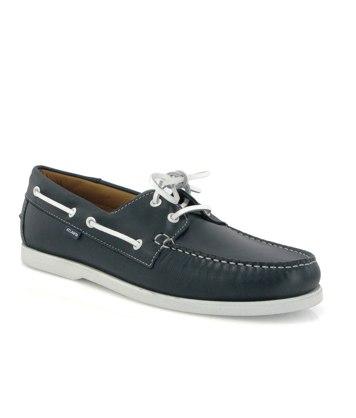 Sapatos de Vela em Pele Azul-marinho-2