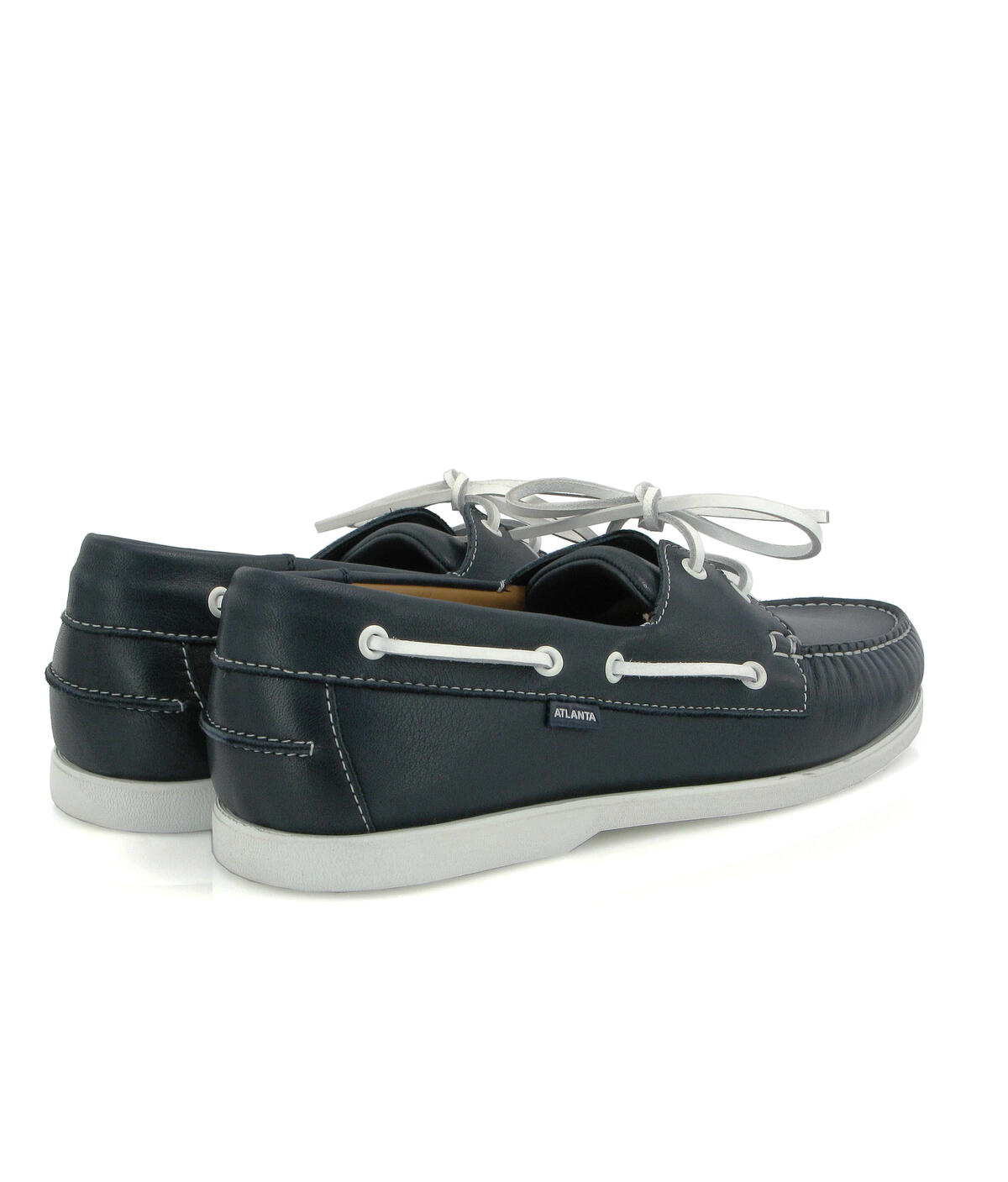 Sapatos de Vela em Pele Azul-marinho-4