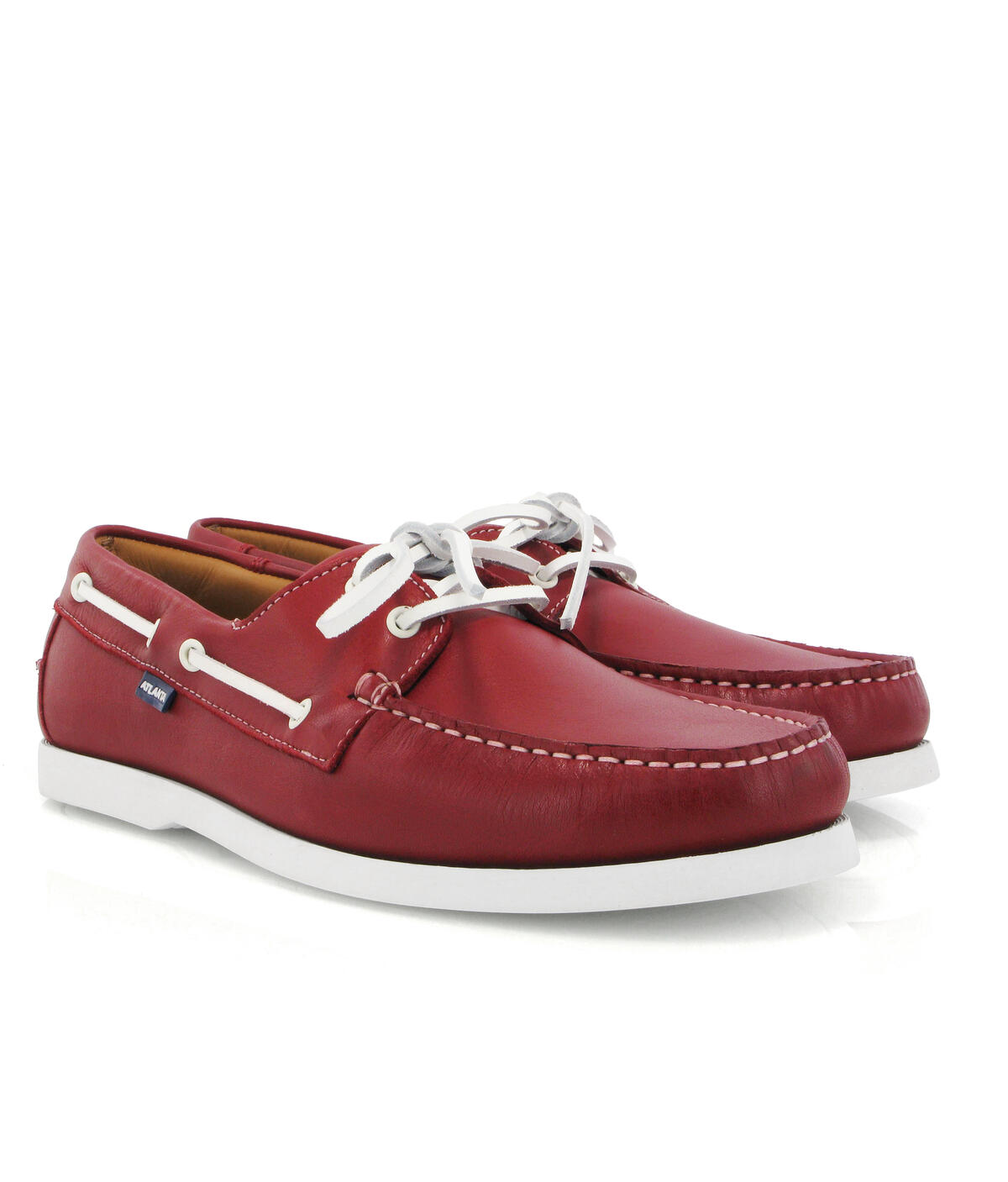 Sapatos de Vela em Pele Vermelho-3