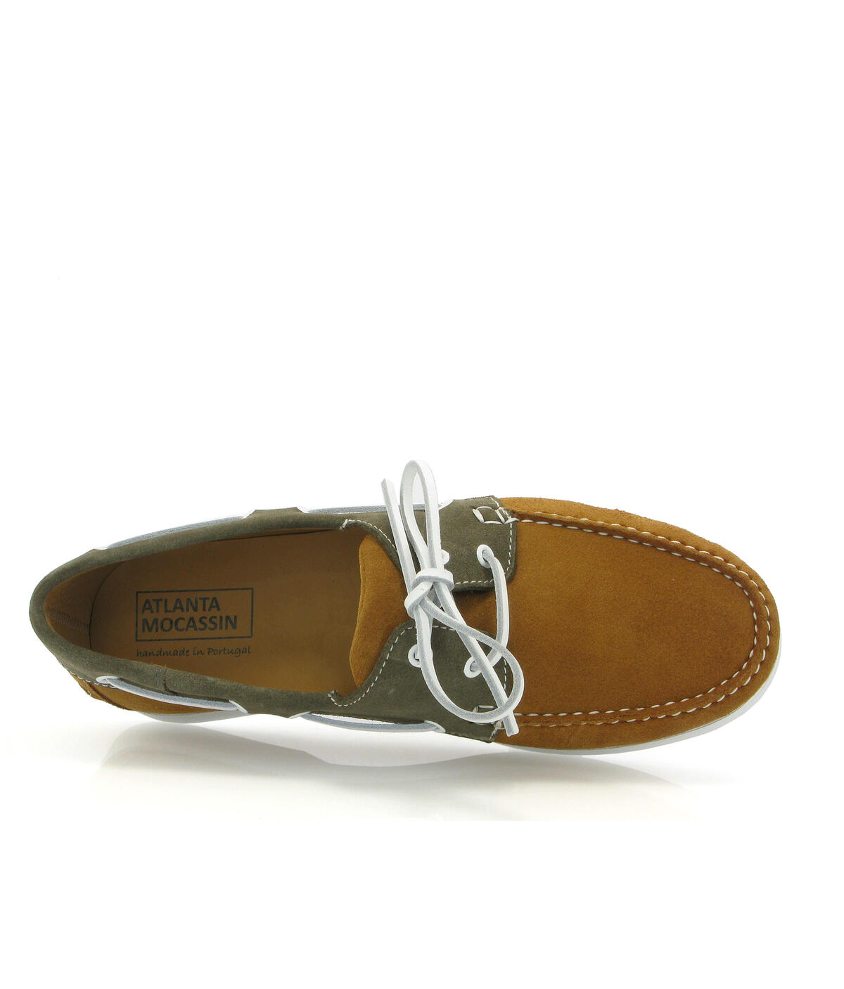 Sapatos de Vela Bicolor em Camurça Camel-5
