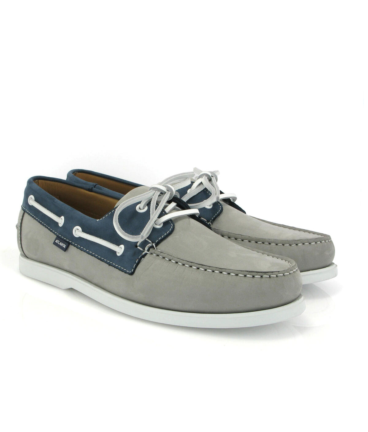 Sapatos de Vela Bicolor em Nobuck Multicolor-3