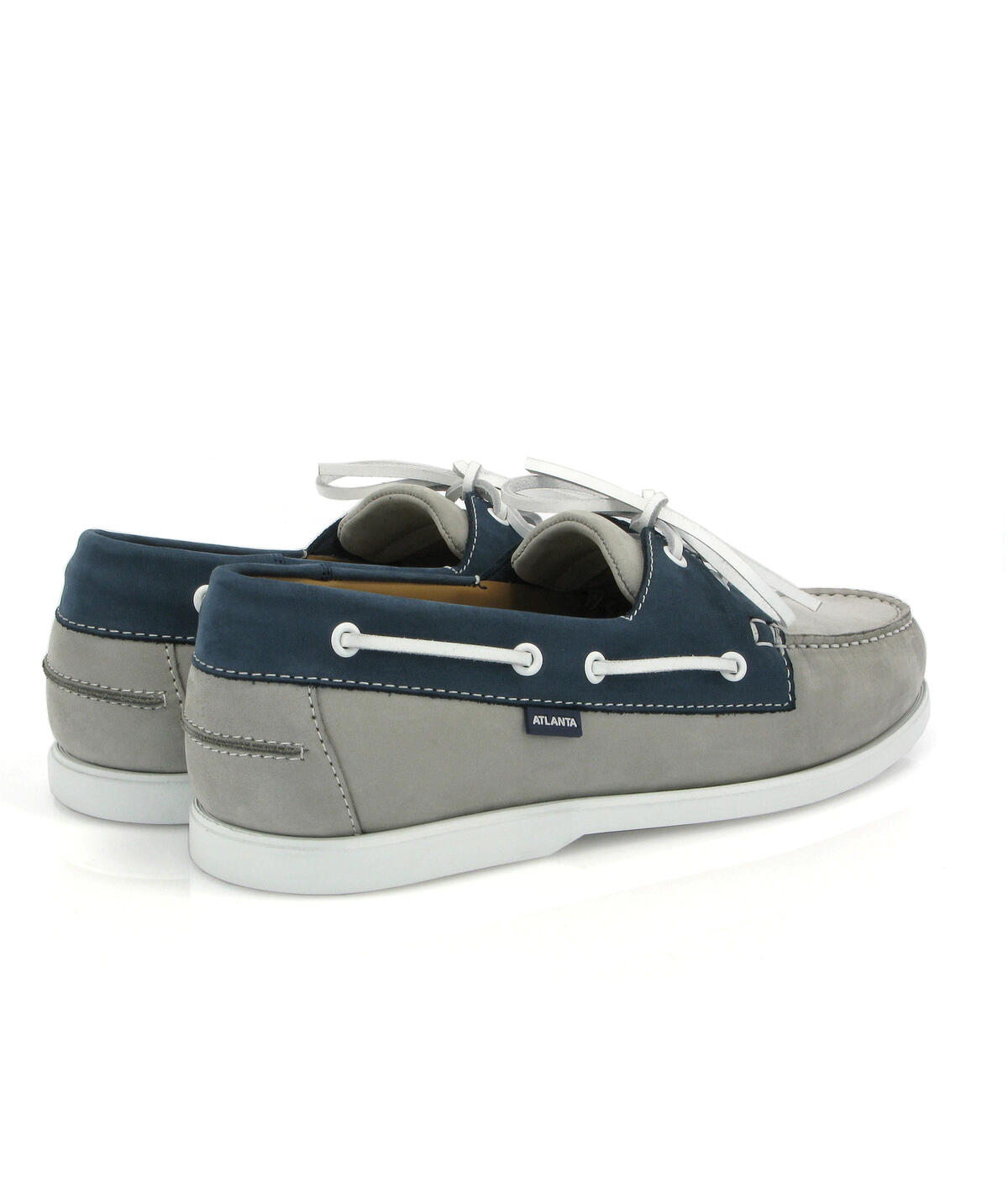 Sapatos de Vela Bicolor em Nobuck Multicolor-4