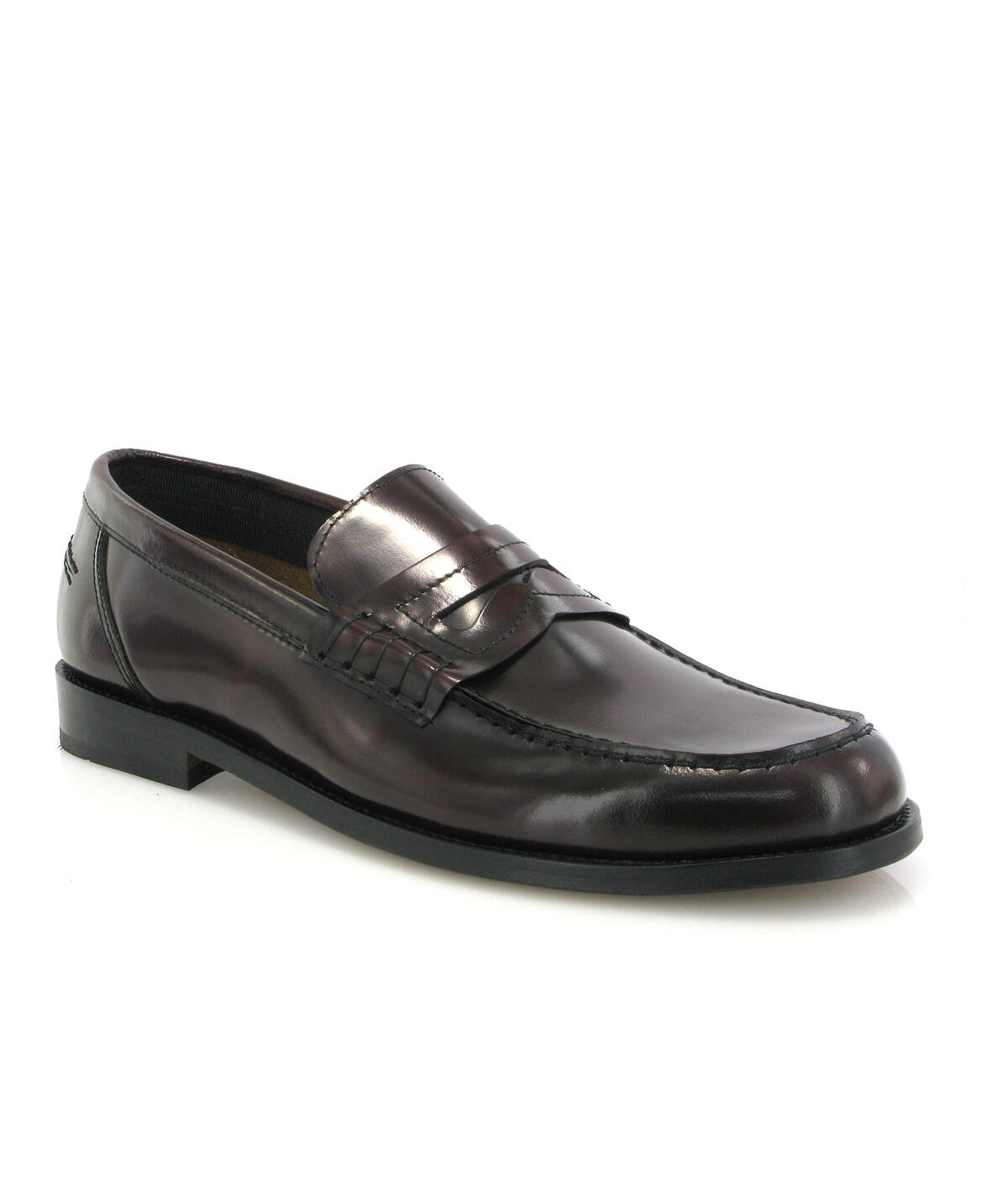 Loafers Boston em Pele Polida Bordeaux-2