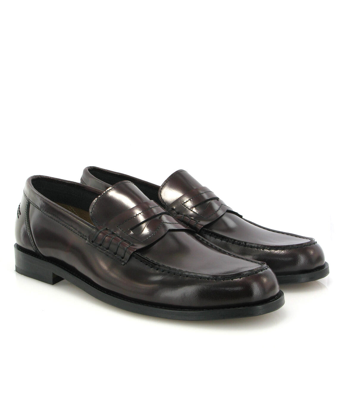 Loafers Boston em Pele Polida Bordeaux-3