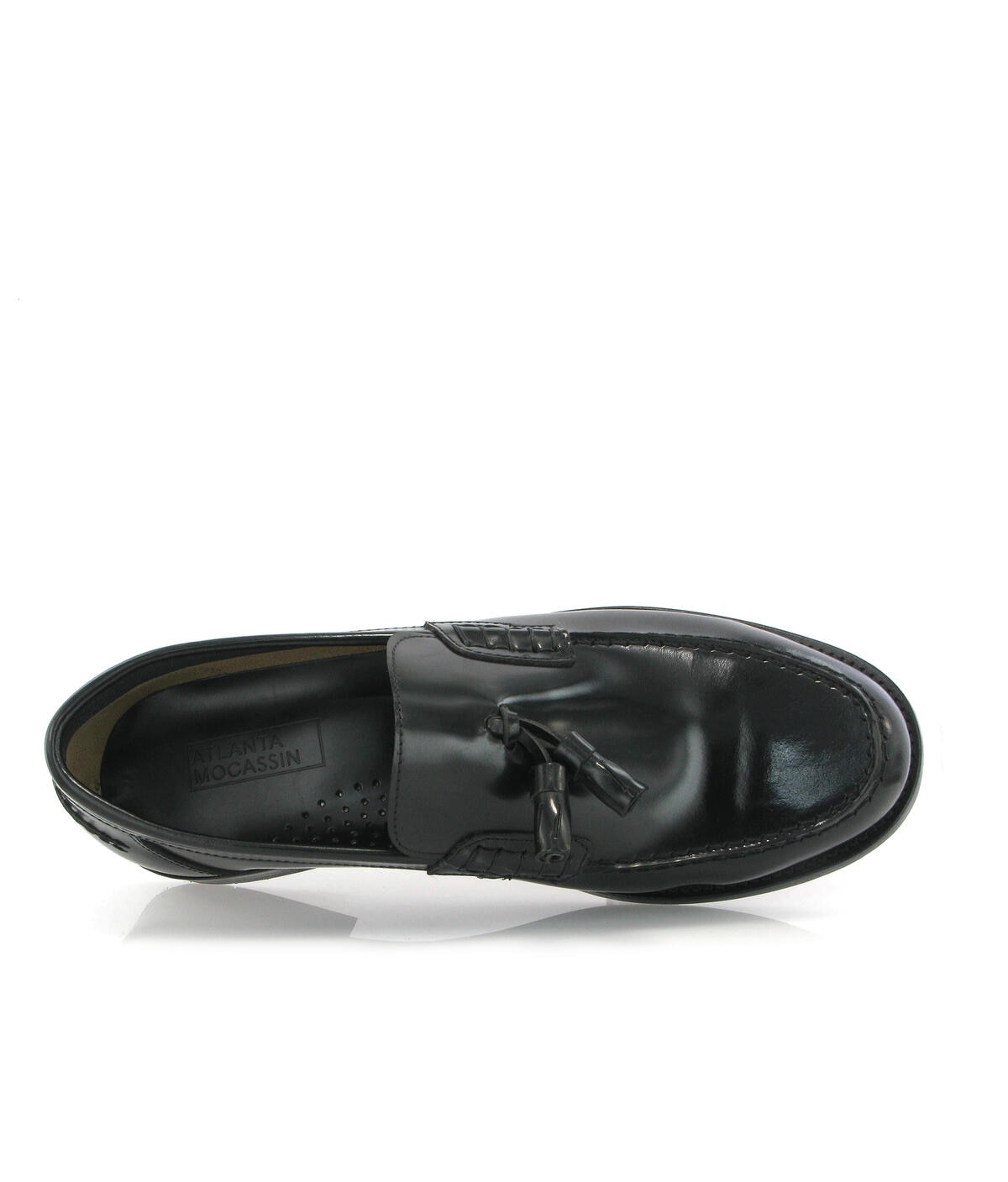 Loafers Boston em Pele Polida com Borlas Preto-5