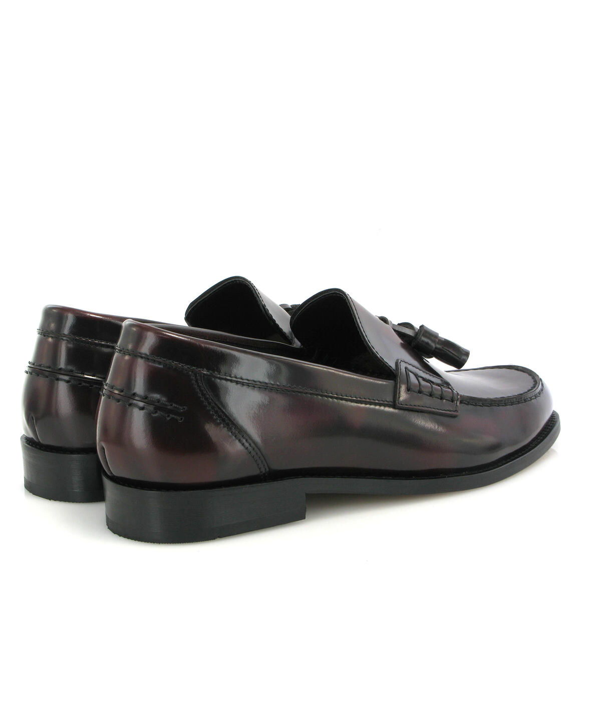 Loafers Boston em Pele Polida com Borlas Bordeaux-4