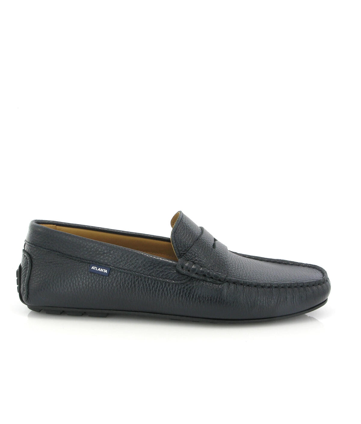 Mocassins City Loafers em Pele Gravada Azul-marinho-1