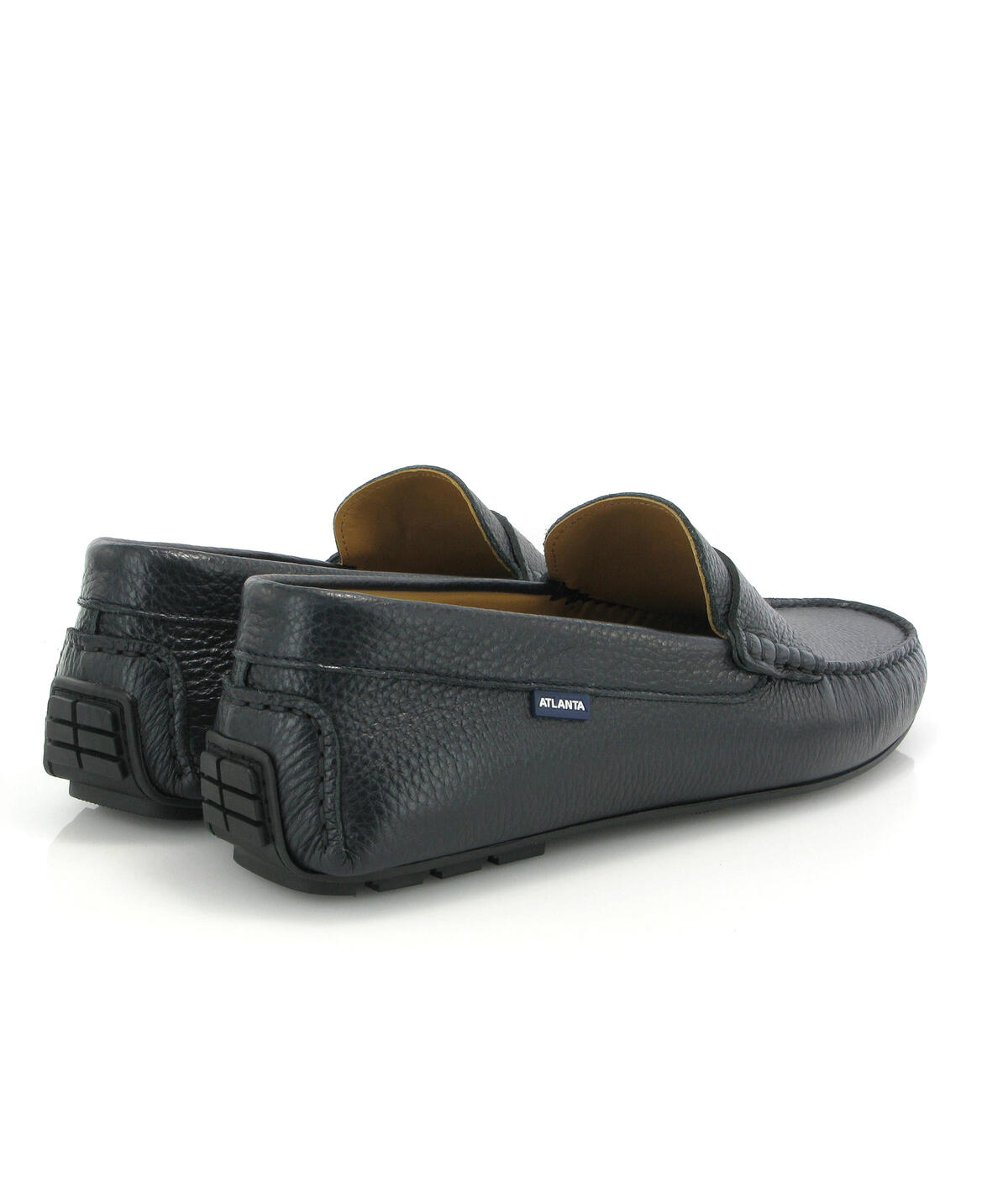 Mocassins City Loafers em Pele Gravada Azul-marinho-4
