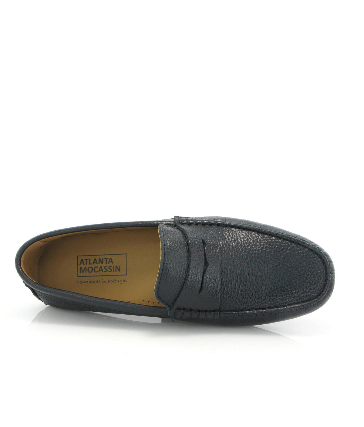 Mocassins City Loafers em Pele Gravada Azul-marinho-5