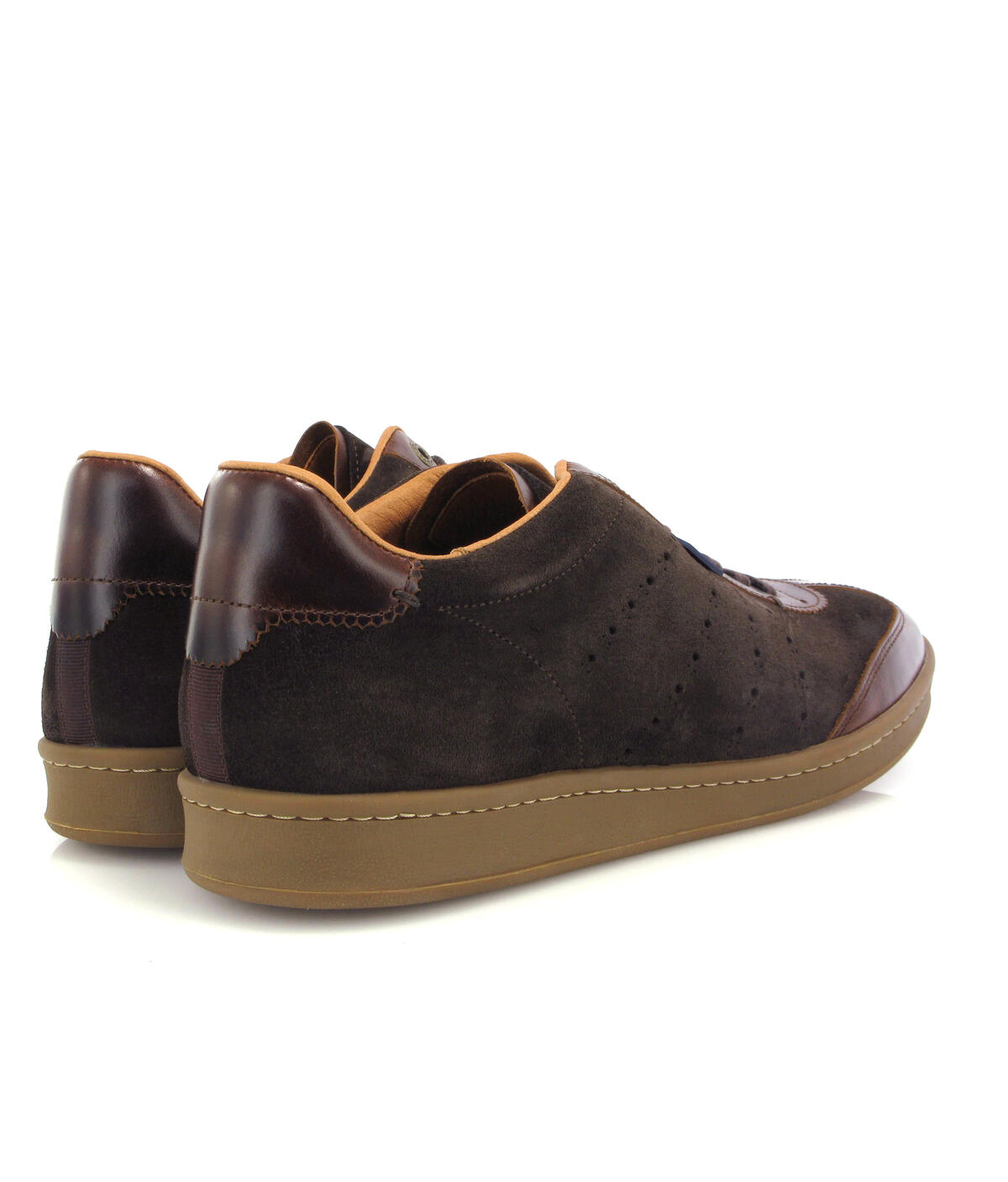 Sapatilhas T-Sneaker em Camurça e Pull Up Castanho-escuro-4