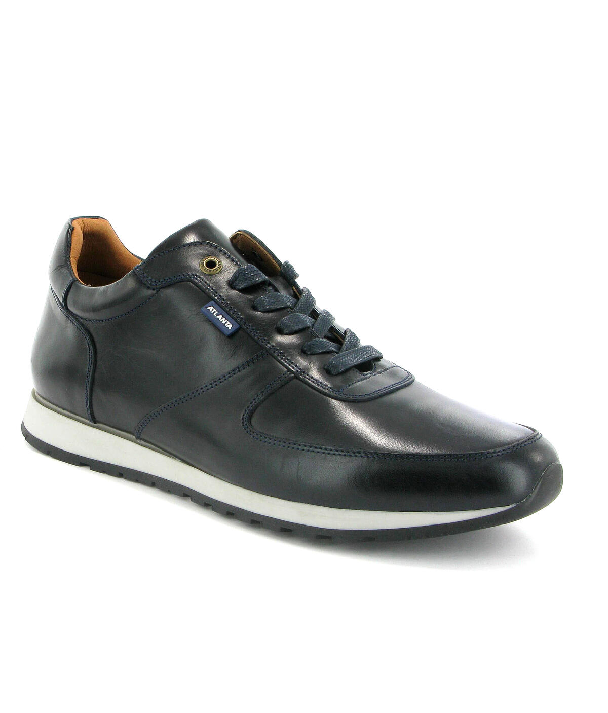 Sapatilhas em Pele Pull Up Azul-marinho-4
