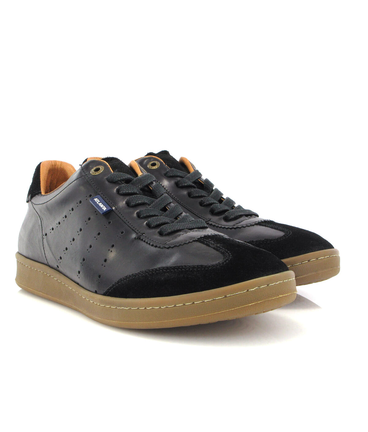 Sapatilhas T-Sneaker em Pele e Camurça Preto-3