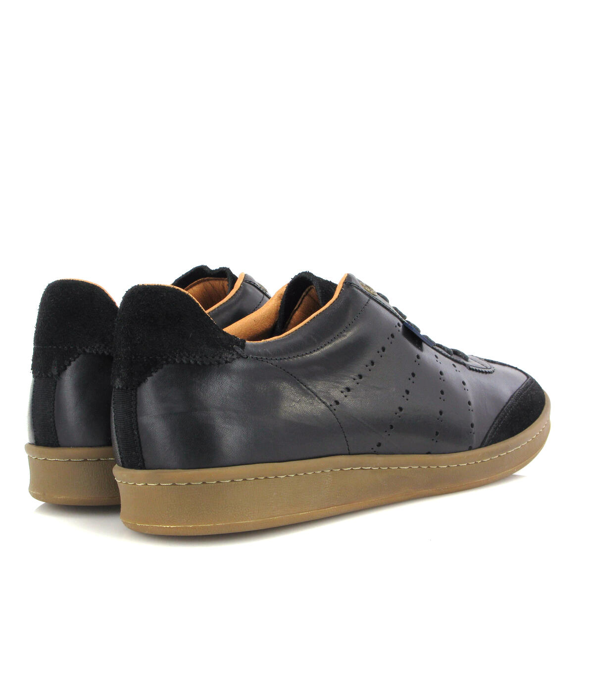 Sapatilhas T-Sneaker em Pele e Camurça Preto-4