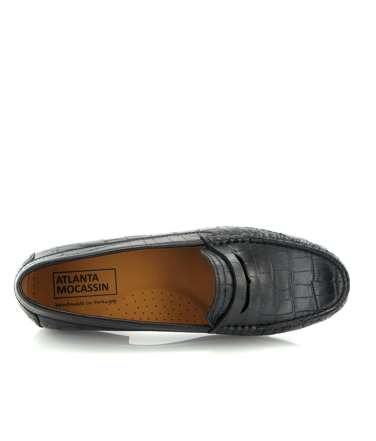 Loafers Yoki em Pele Efeito Croco Preto-5