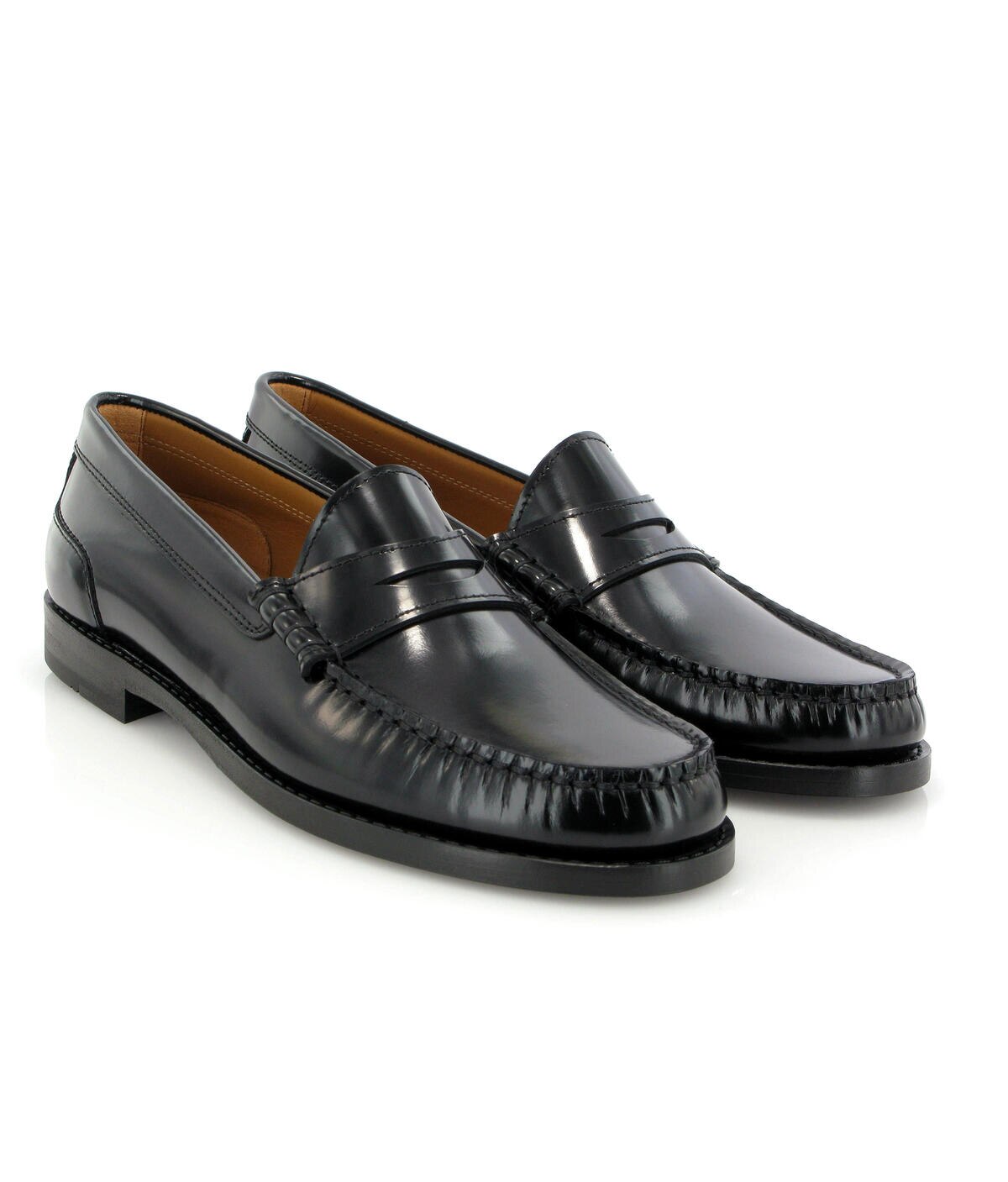 Loafers Sarah em Pele Polida Preto-3