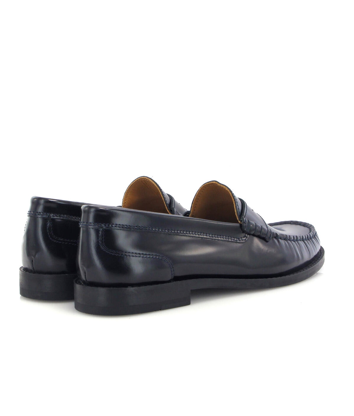 Loafers Sarah em Pele Polida Azul-marinho-4