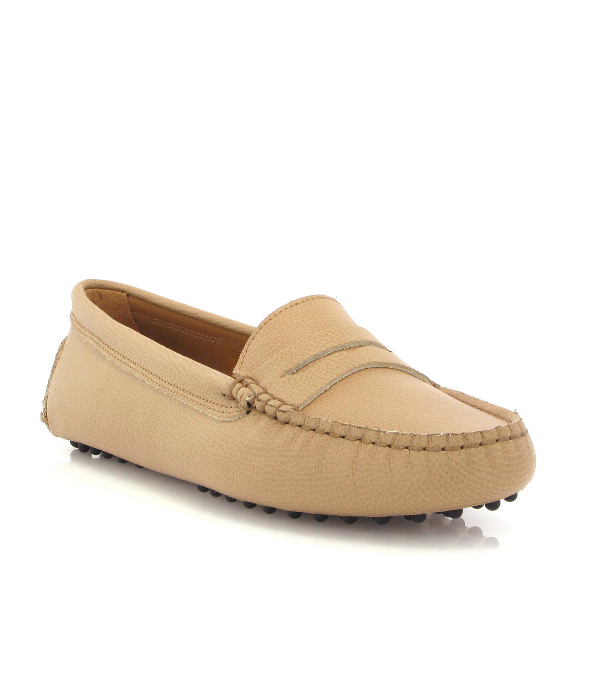 Drivers Michèle em Pele Gravada Bege-2