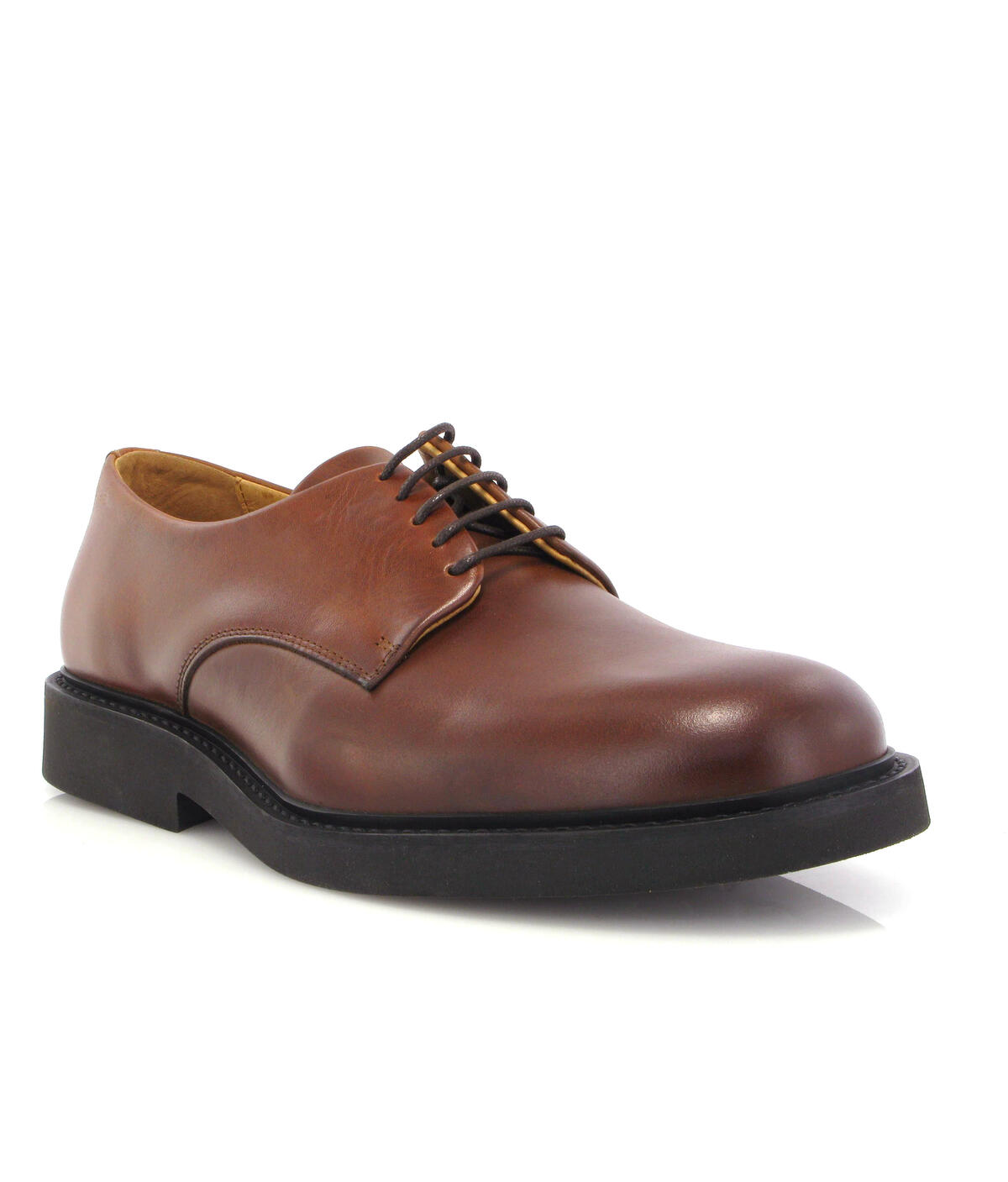 Sapatos Derby em Pele Pull Up Camel-2