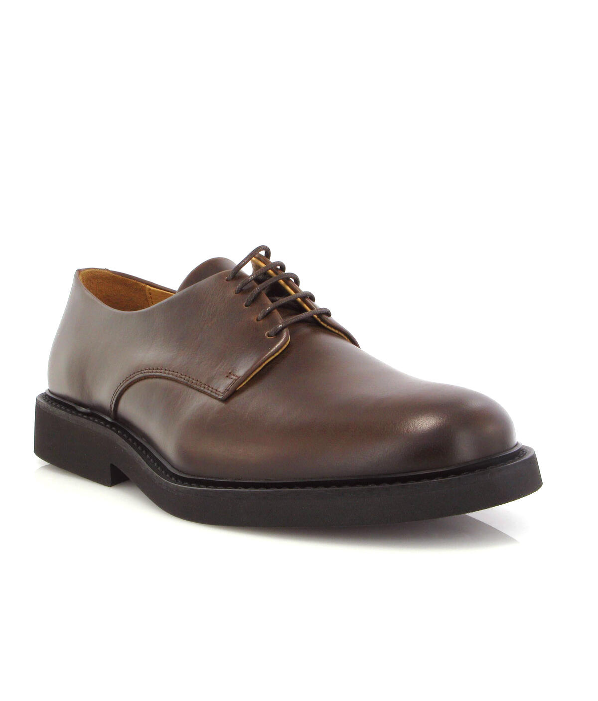 Sapatos Derby em Pele Pull Up Castanho-escuro-2