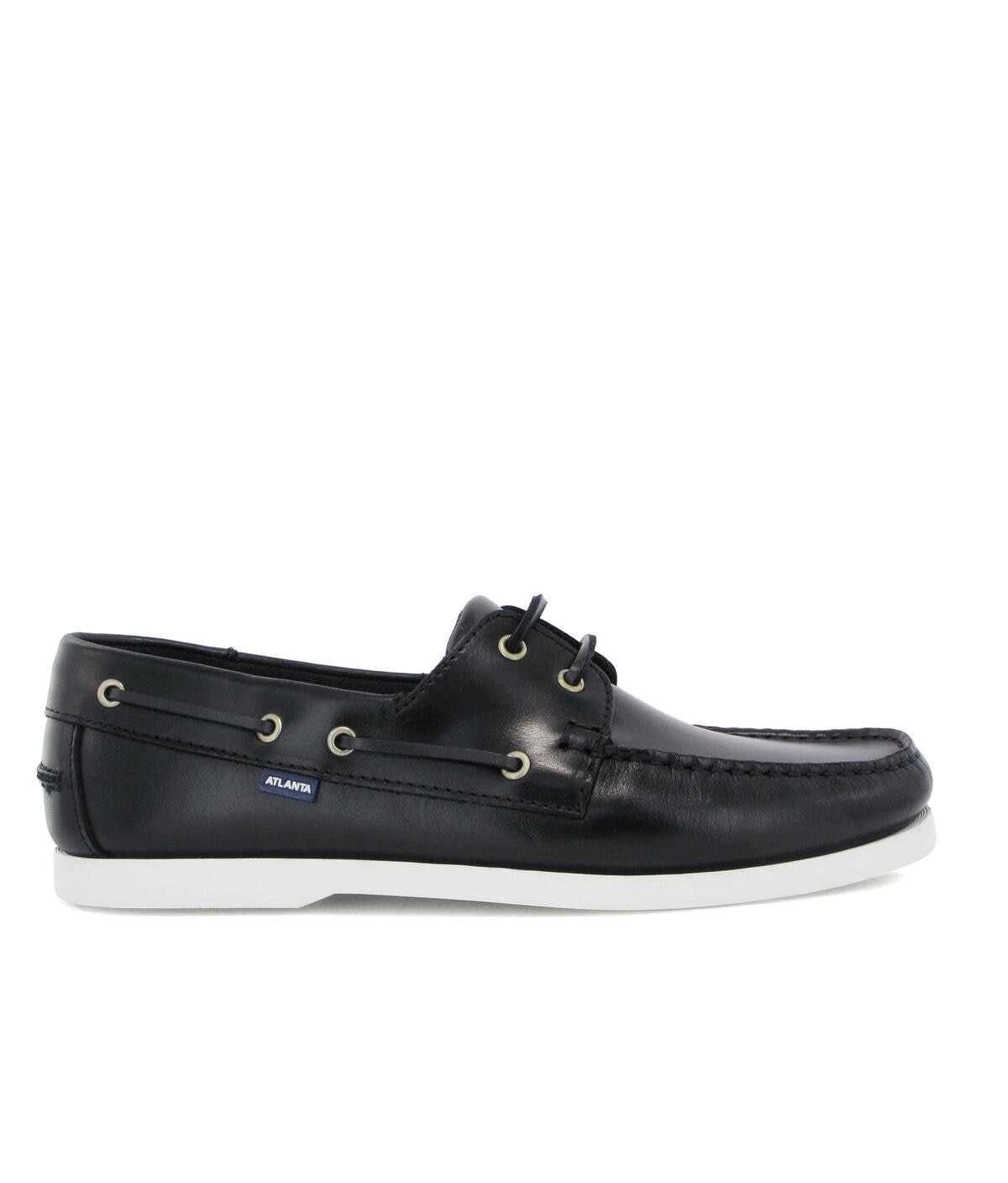 Sapatos de Vela em Pele Pull Up Azul-marinho-1