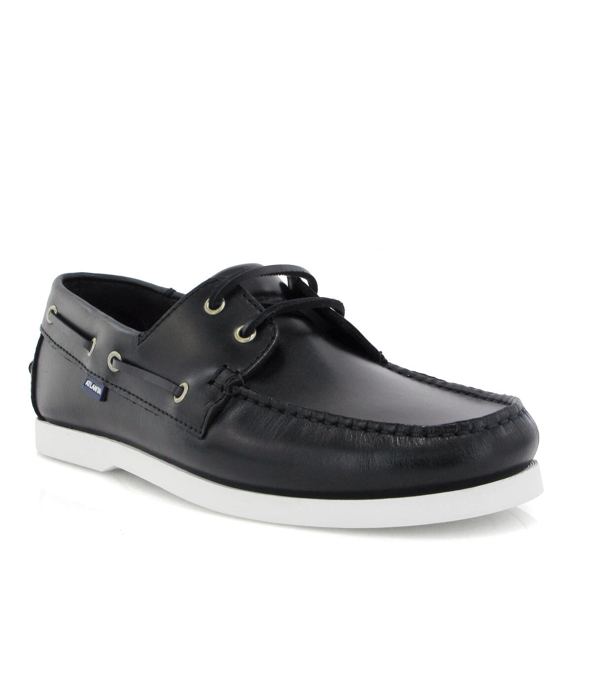 Sapatos de Vela em Pele Pull Up Azul-marinho-2