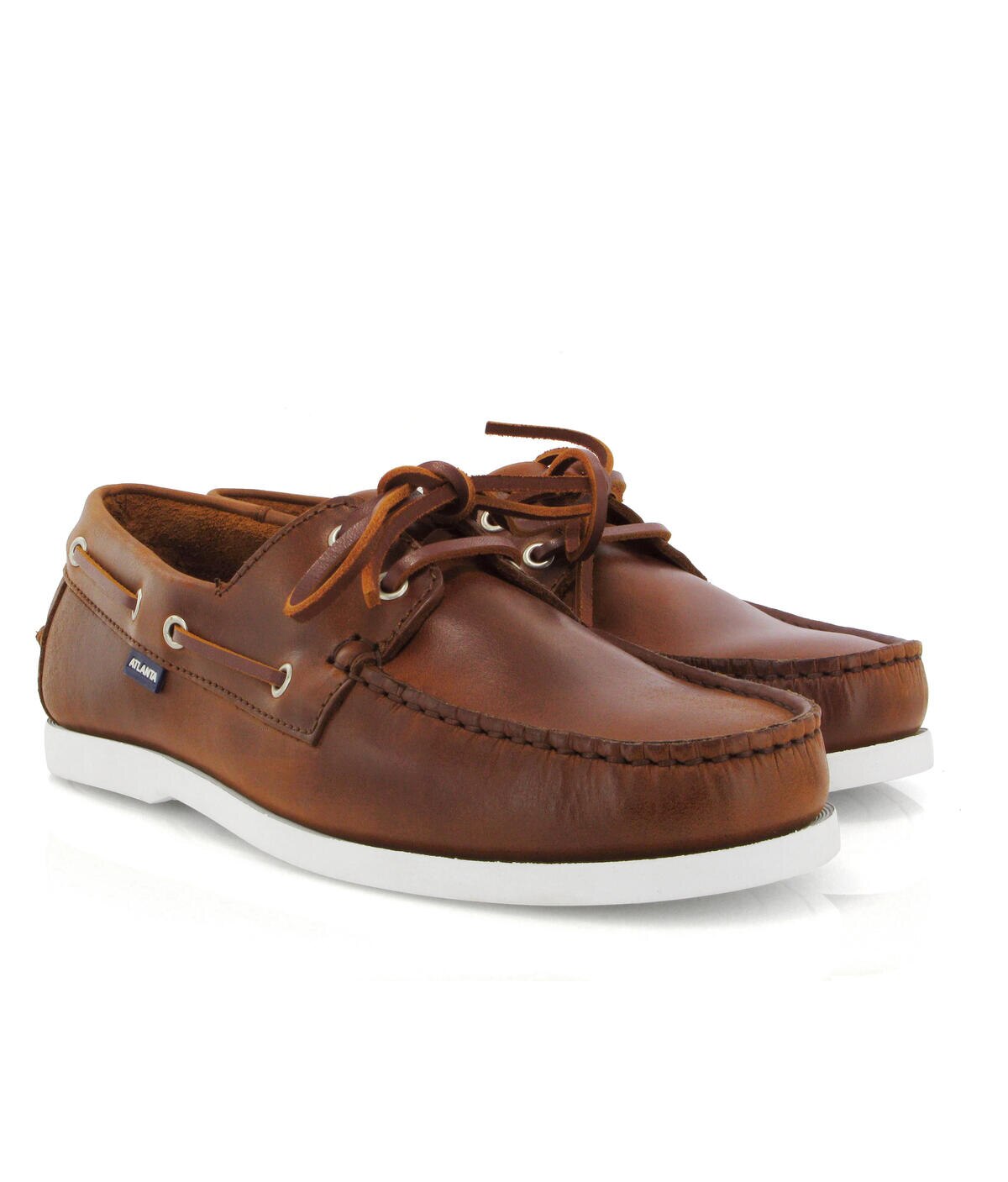 Sapatos de Vela em Pele Pull Up Castanho-3