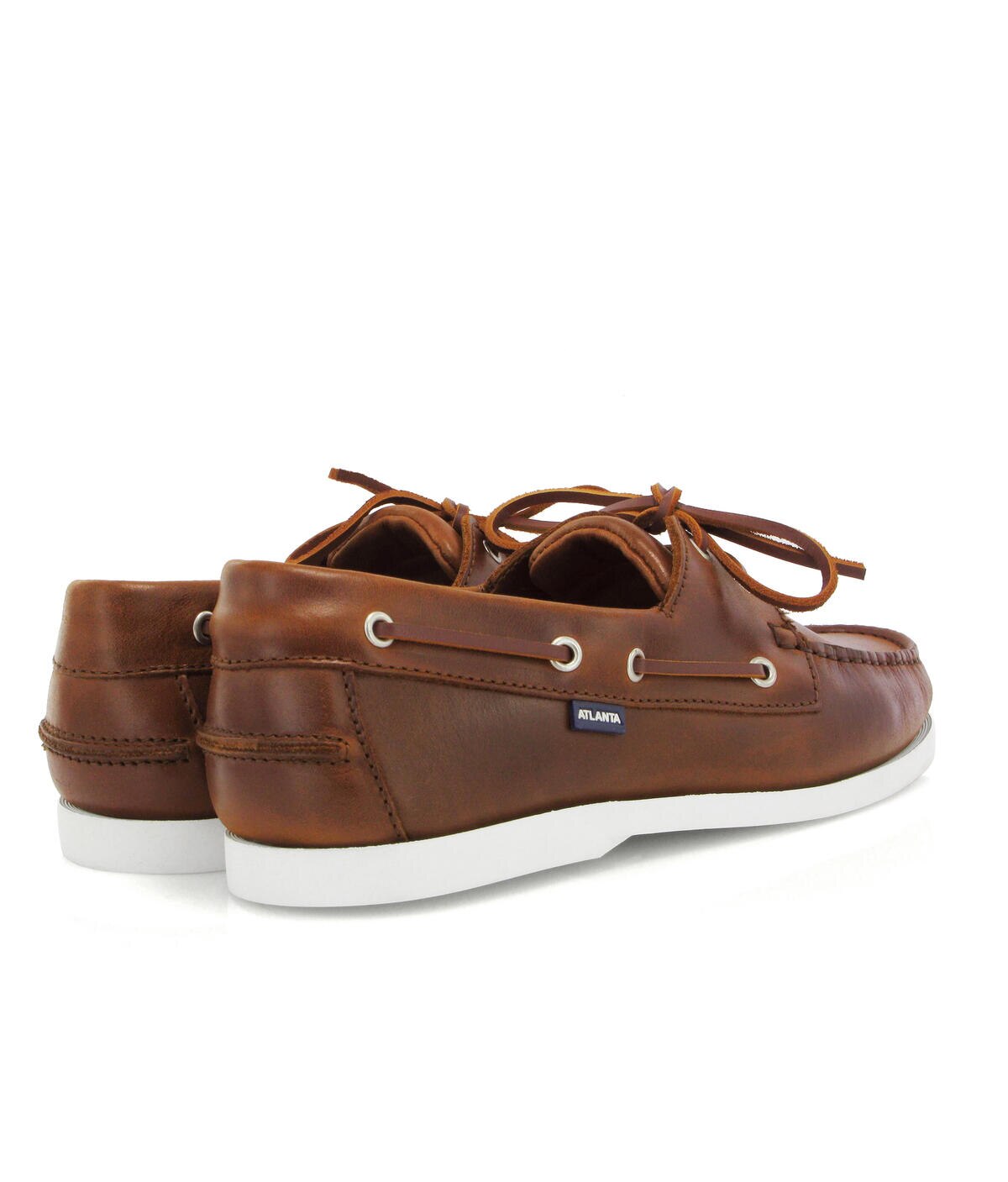 Sapatos de Vela em Pele Pull Up Castanho-4