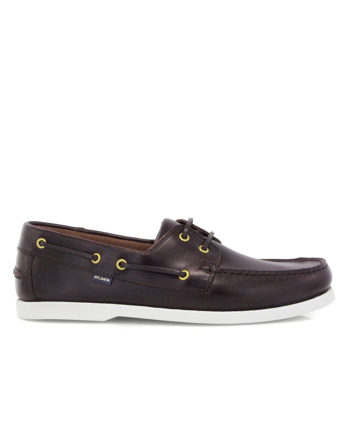 Sapatos de Vela em Pele Pull Up Castanho-escuro-1