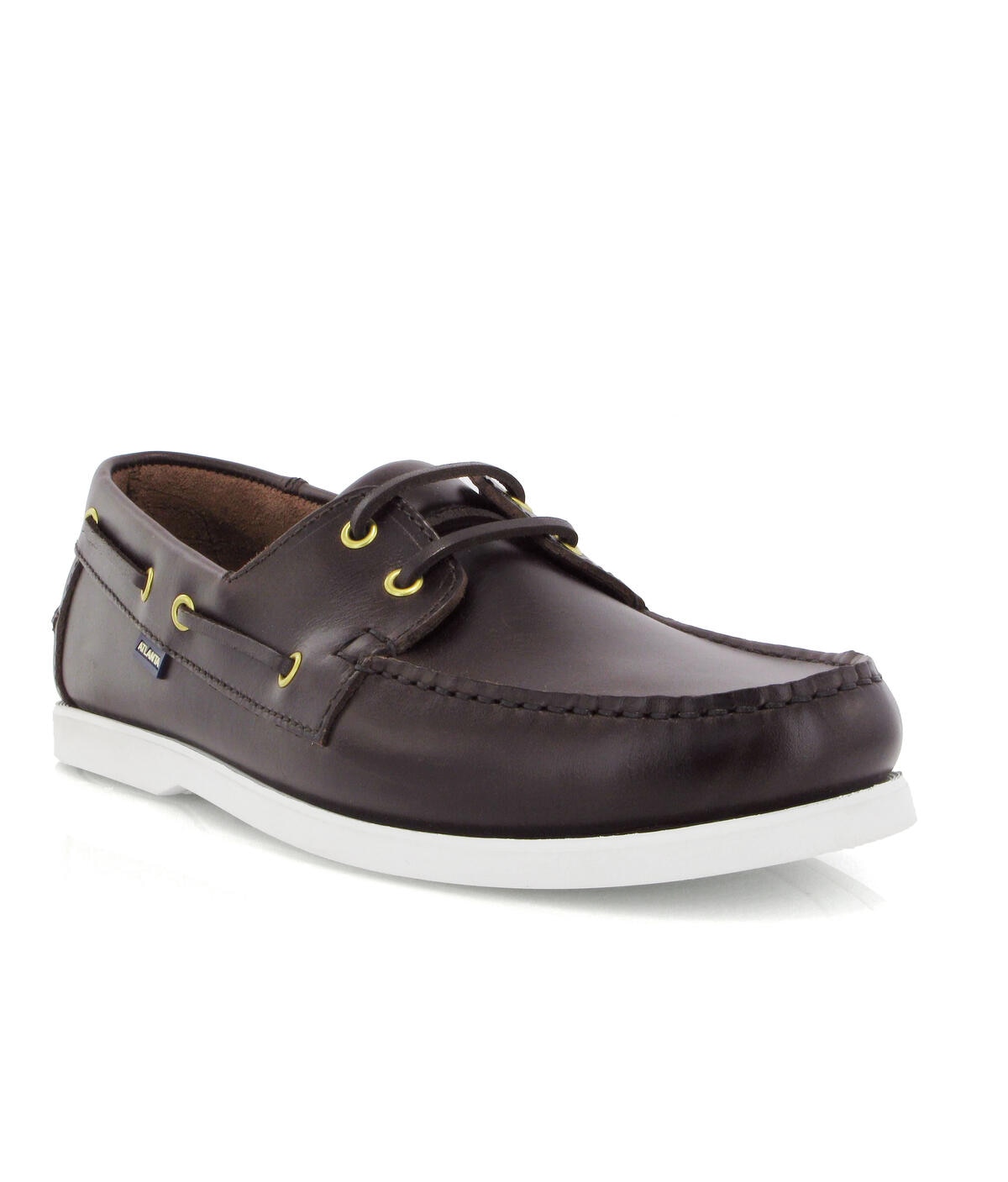 Sapatos de Vela em Pele Pull Up Castanho-escuro-2