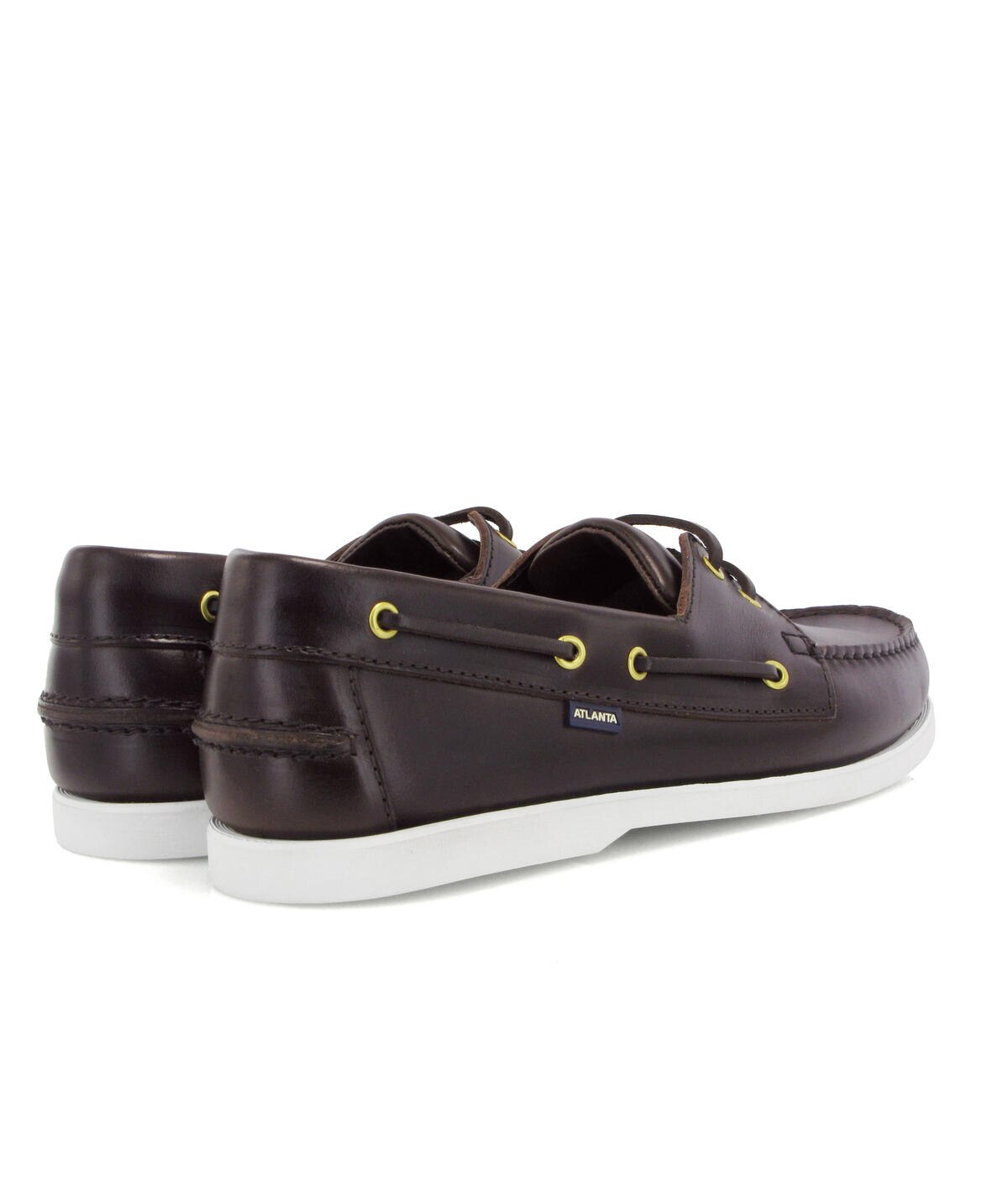 Sapatos de Vela em Pele Pull Up Castanho-escuro-4