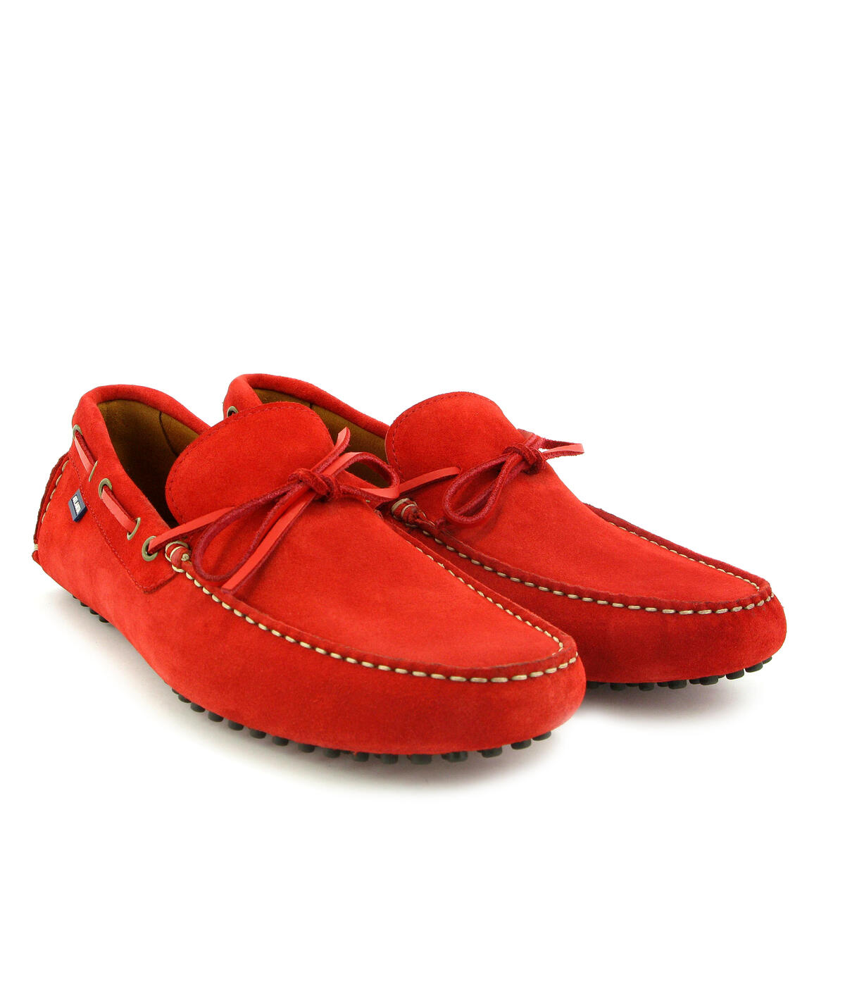 Mocassins City Drivers em Camurça Vermelho-2