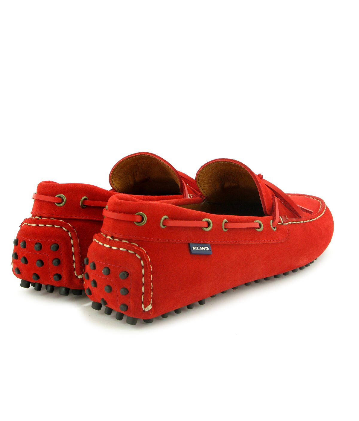 Mocassins City Drivers em Camurça Vermelho-3